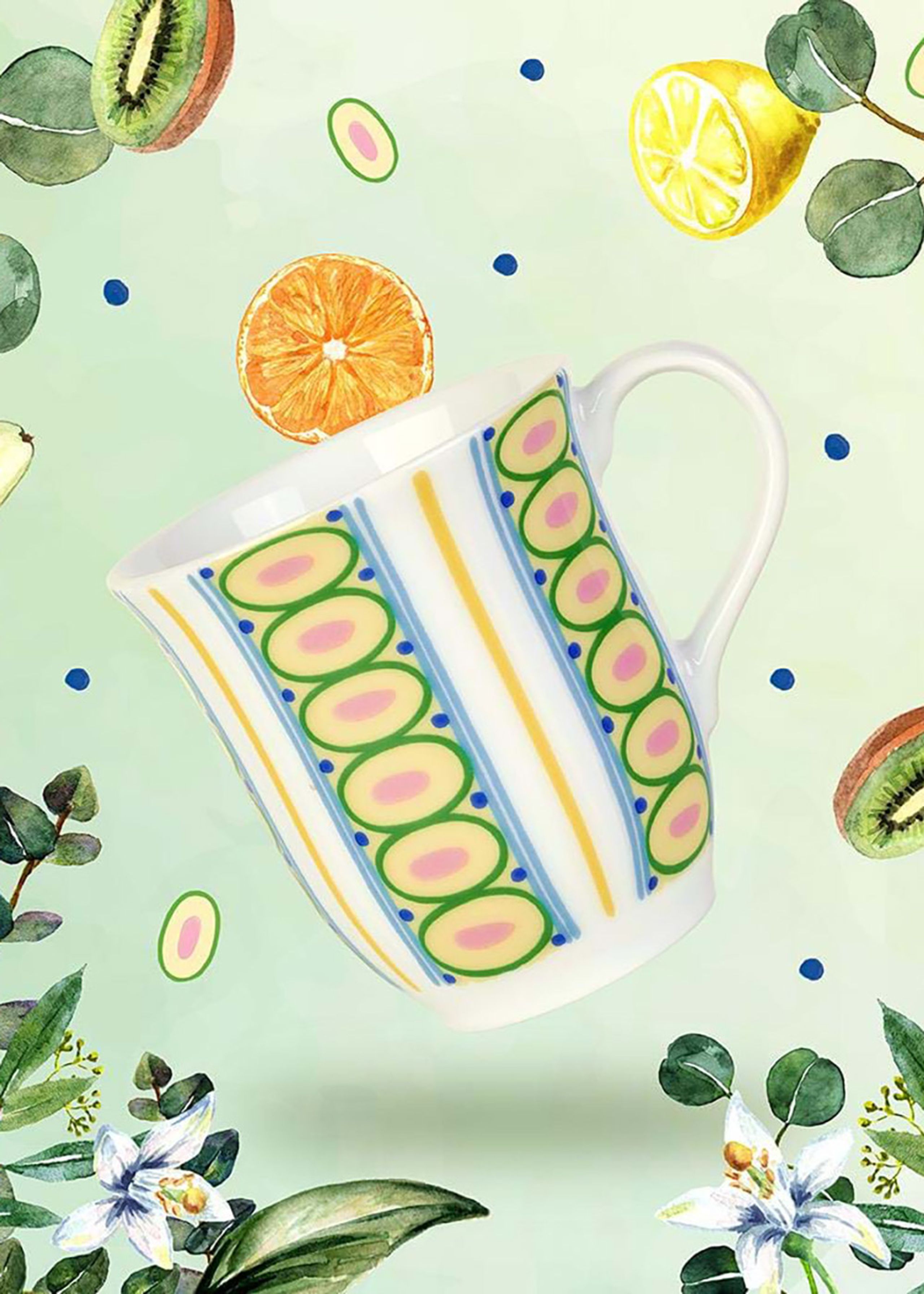 Bjørn Wiinblad - Mug - Eva Mug - Yellow