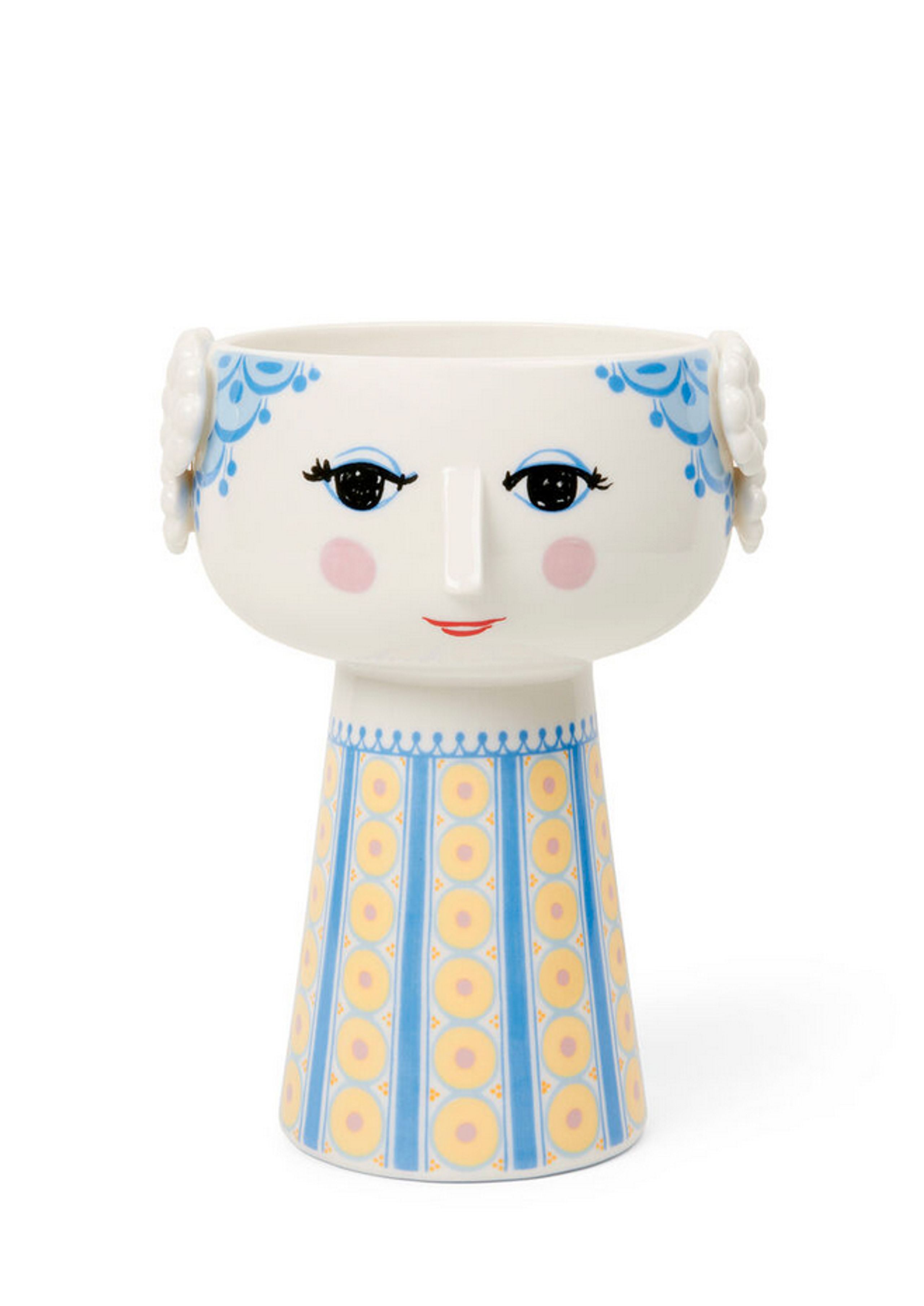 Bjørn Wiinblad - Vase - Eva Vase - Blue/Yellow