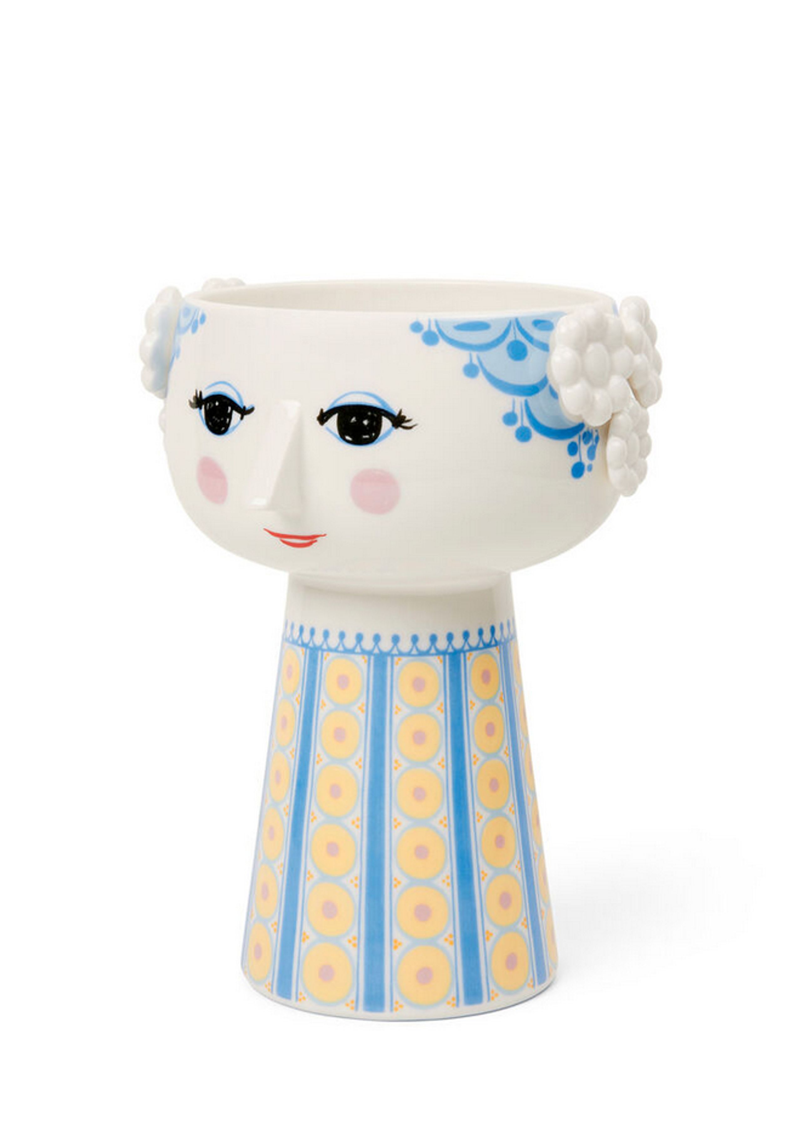 Bjørn Wiinblad - Vase - Eva Vase - Blue/Yellow