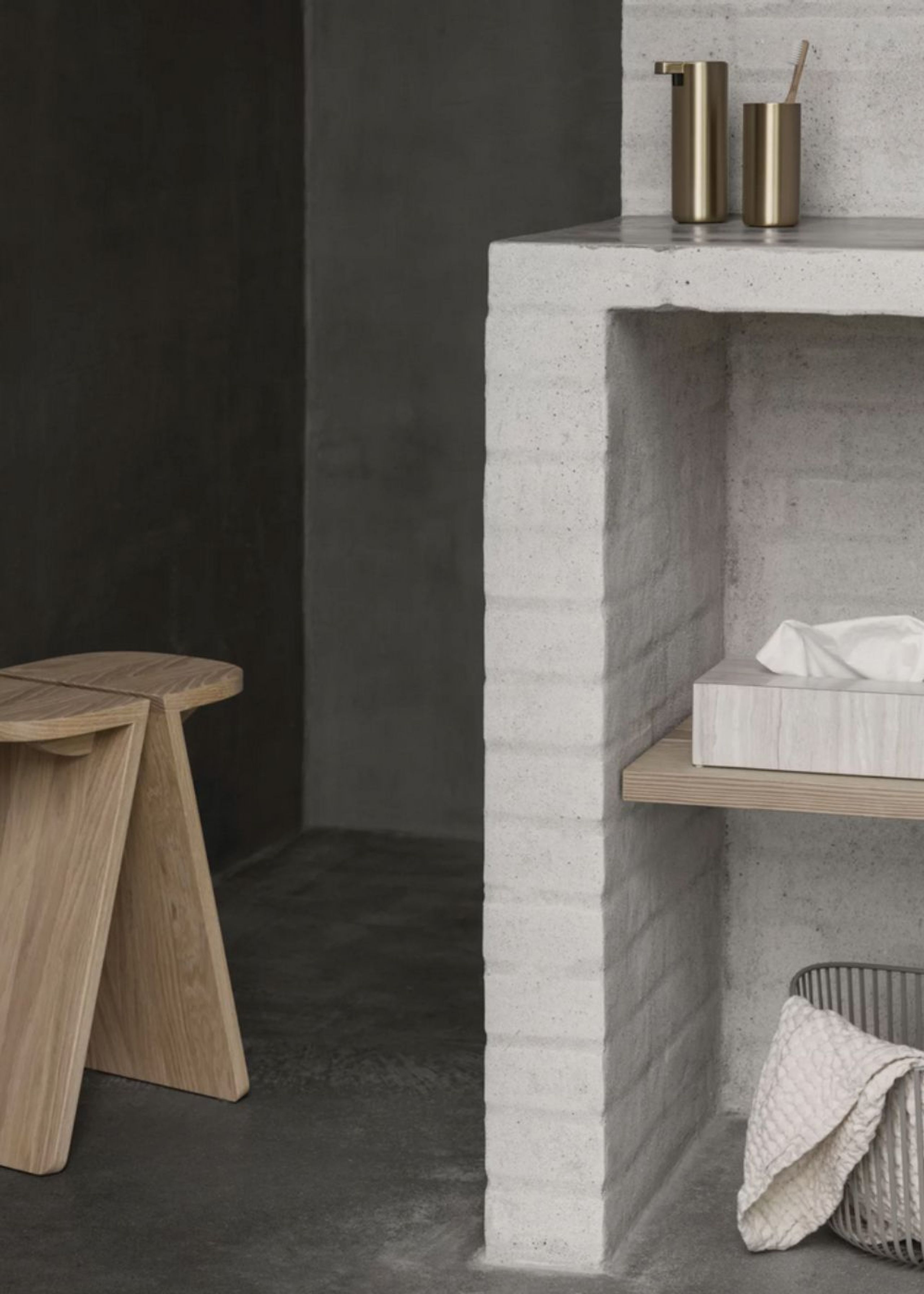 Blomus - Caixa - LAMURA Marble Cosmetic Tissue Box - Mourning Dove