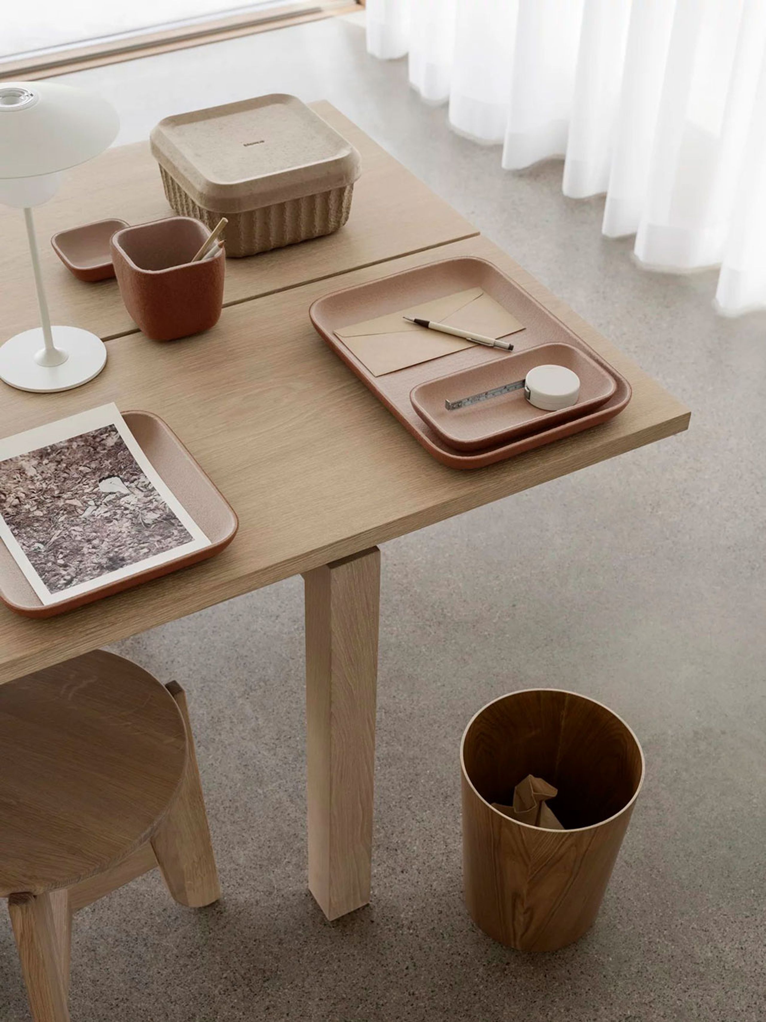 Blomus - Schachtel - Redo Moulded Paper Pulp Boxes - Set of 2 - Small - Sand-colored