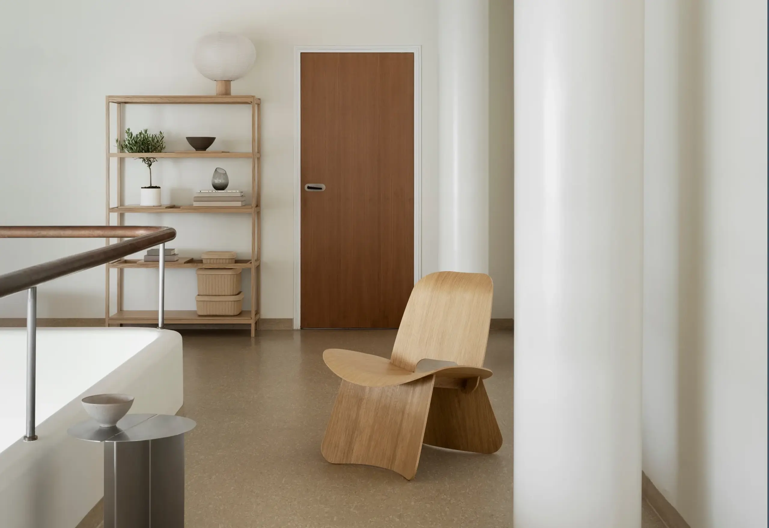 Blomus - Lampe de table - Ricepaper Lamp - Kami - Oak