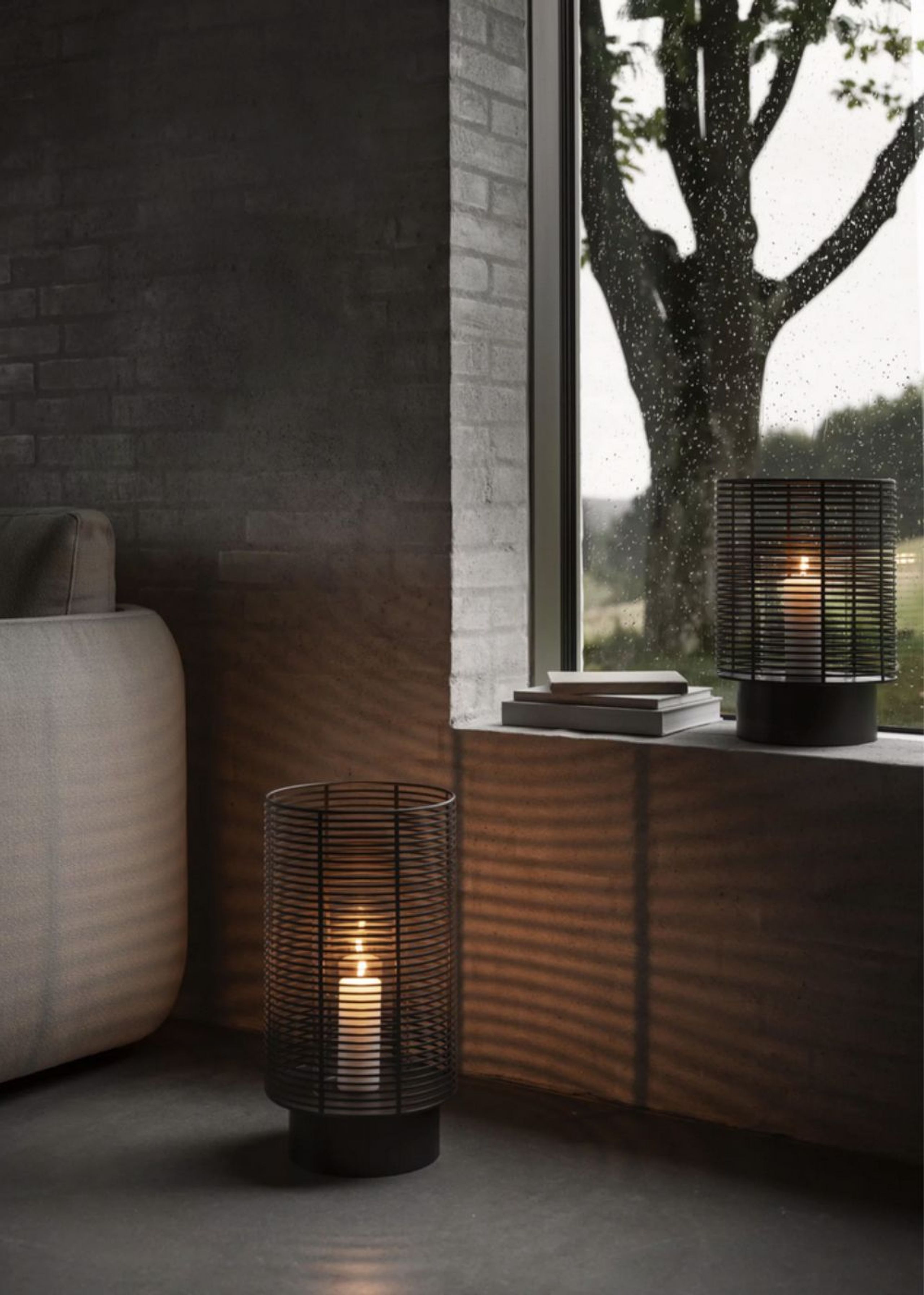 Blomus - Latarnia - OLEA Outdoor Lantern - Gunmetal, Metallic Finish - Large