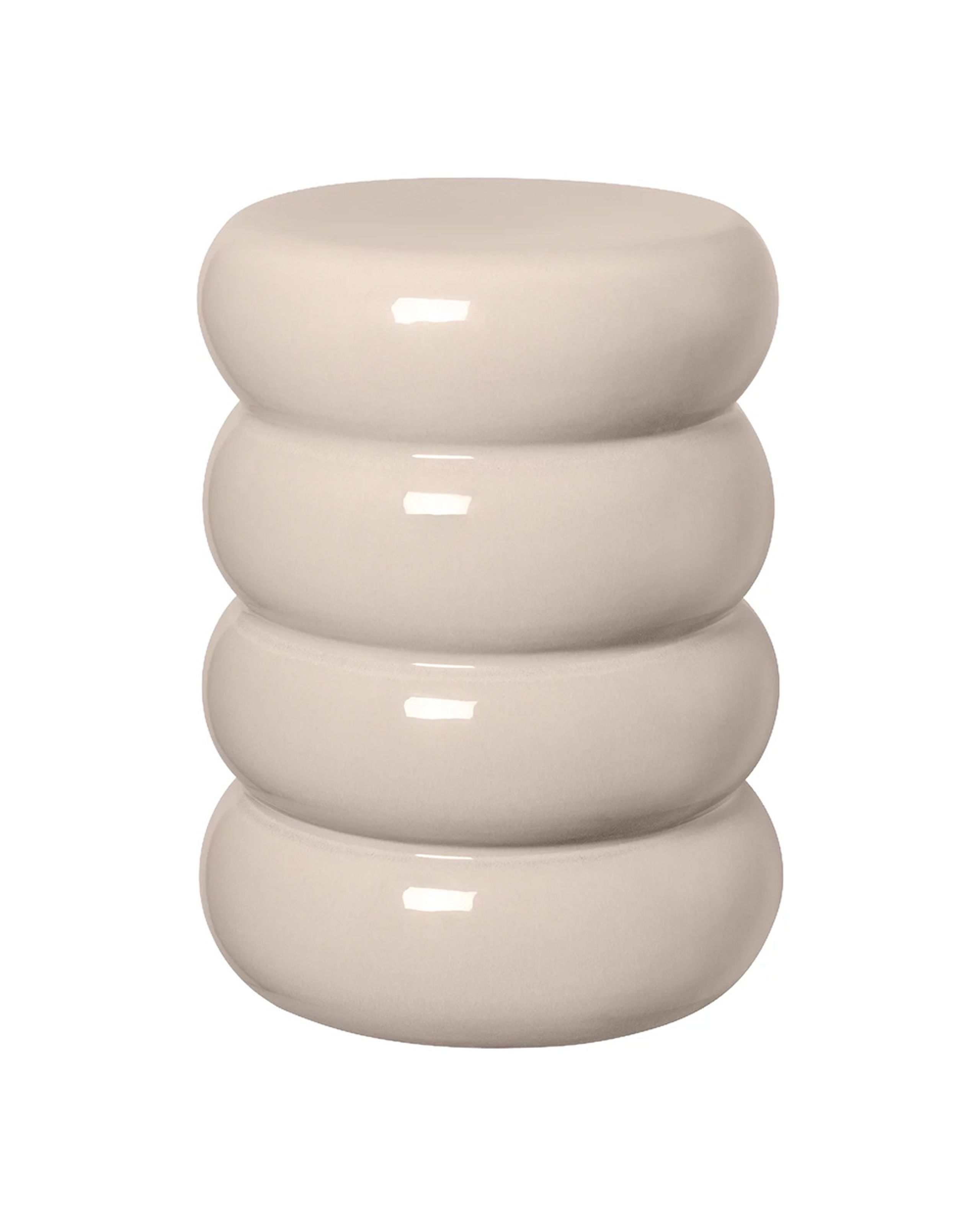 Blomus - Stool - Toru Ceramic Stool - Round - Lily White