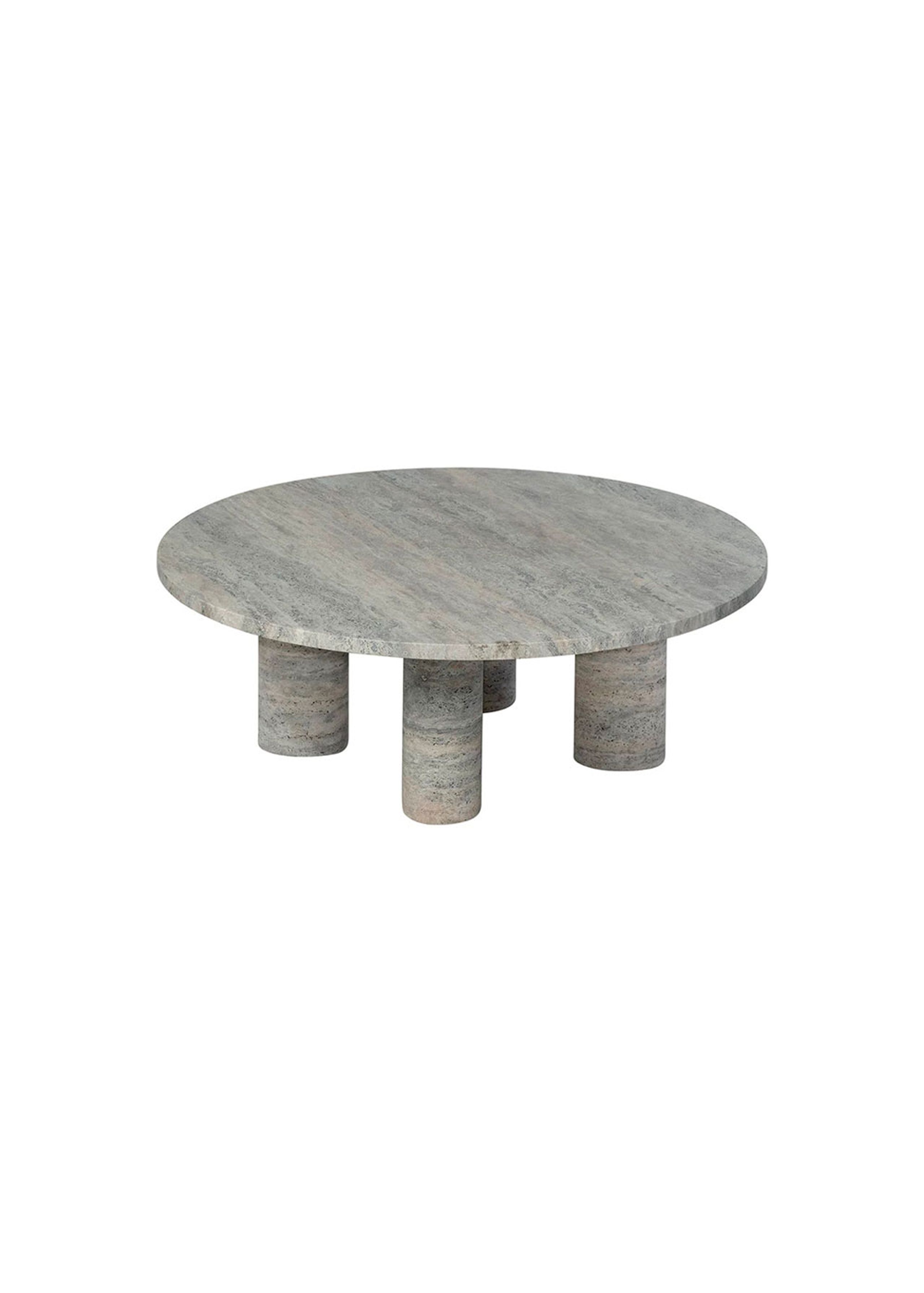 Blomus - Table basse - Volos Coffee Table - Round - Silver Travertine