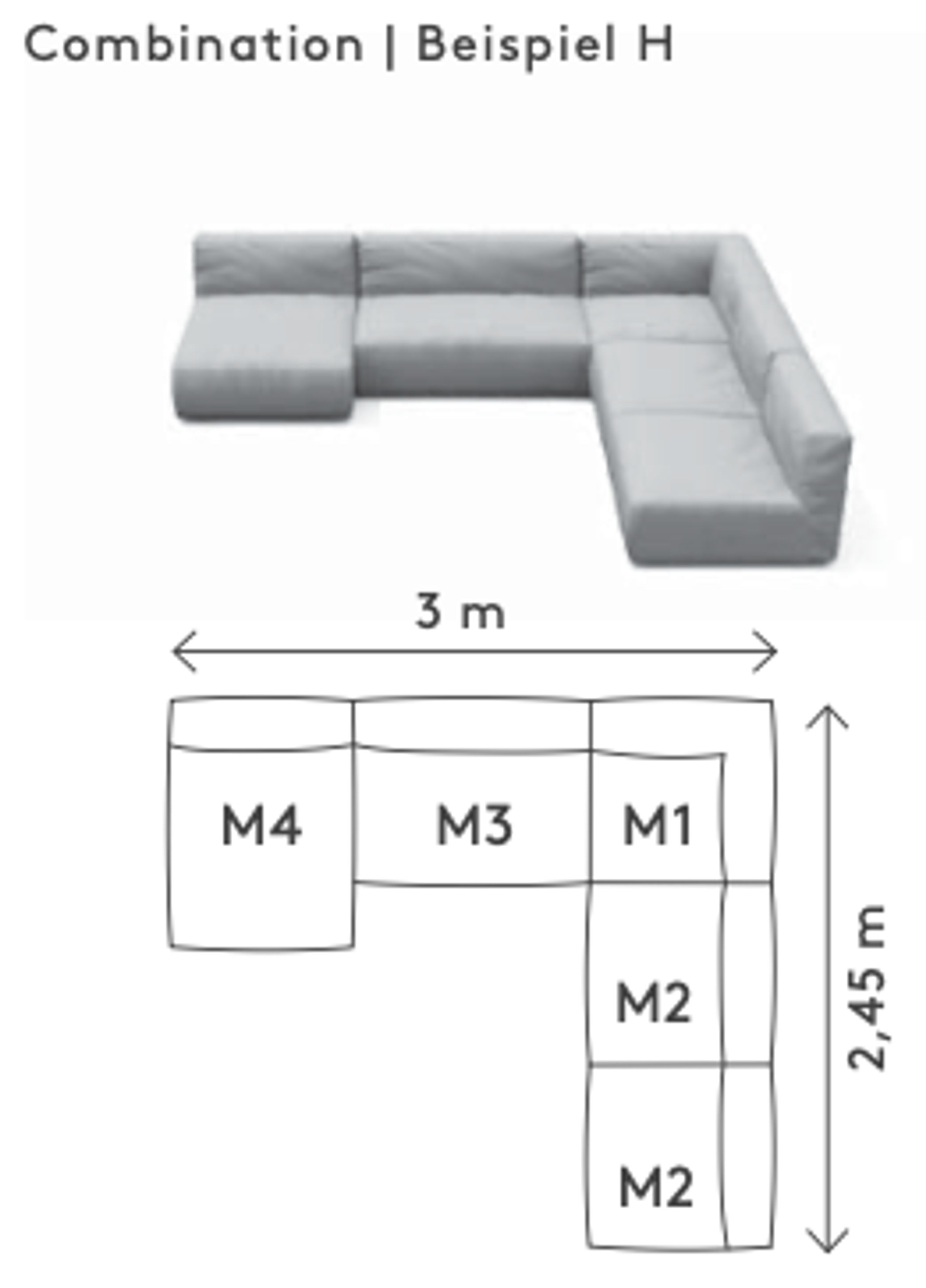 Blomus - Sofa zewnętrzna - GROW outdoor sofa - Combination H - Earth Bouclé