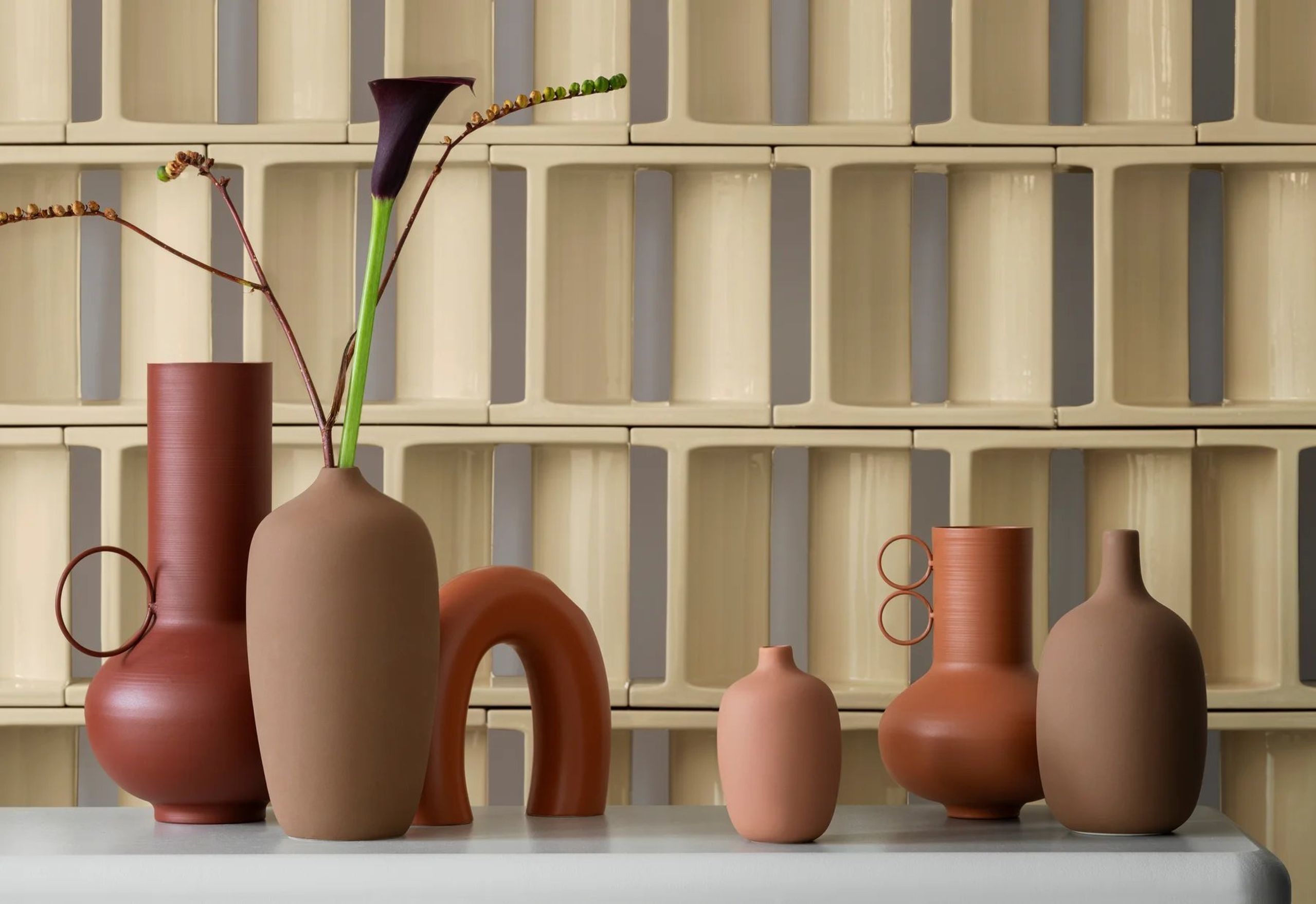 Blomus - Váza - Vase - Loha - Amber Brown