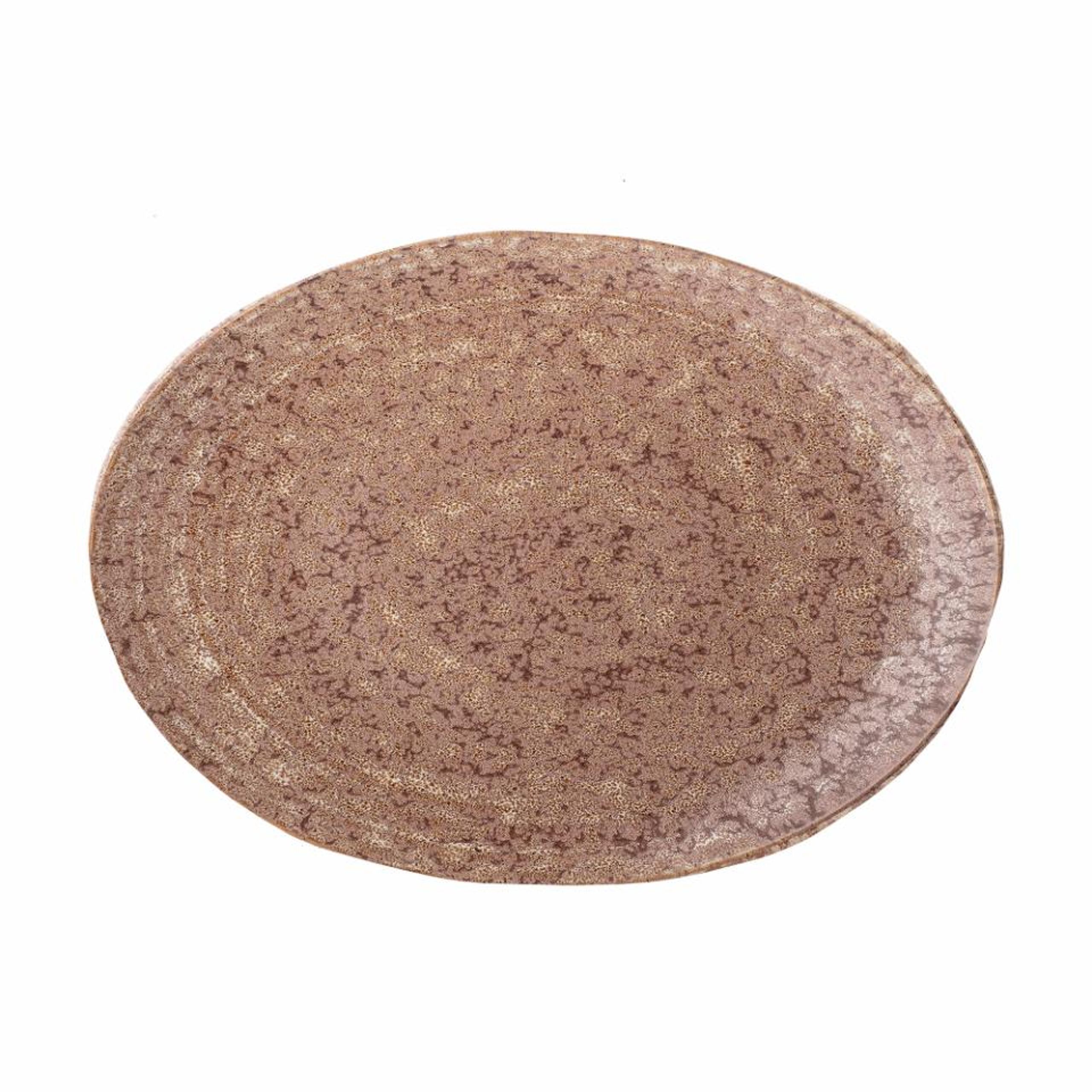 Bloomingville - Définir - Columbine stoneware - Brown - Servingtray