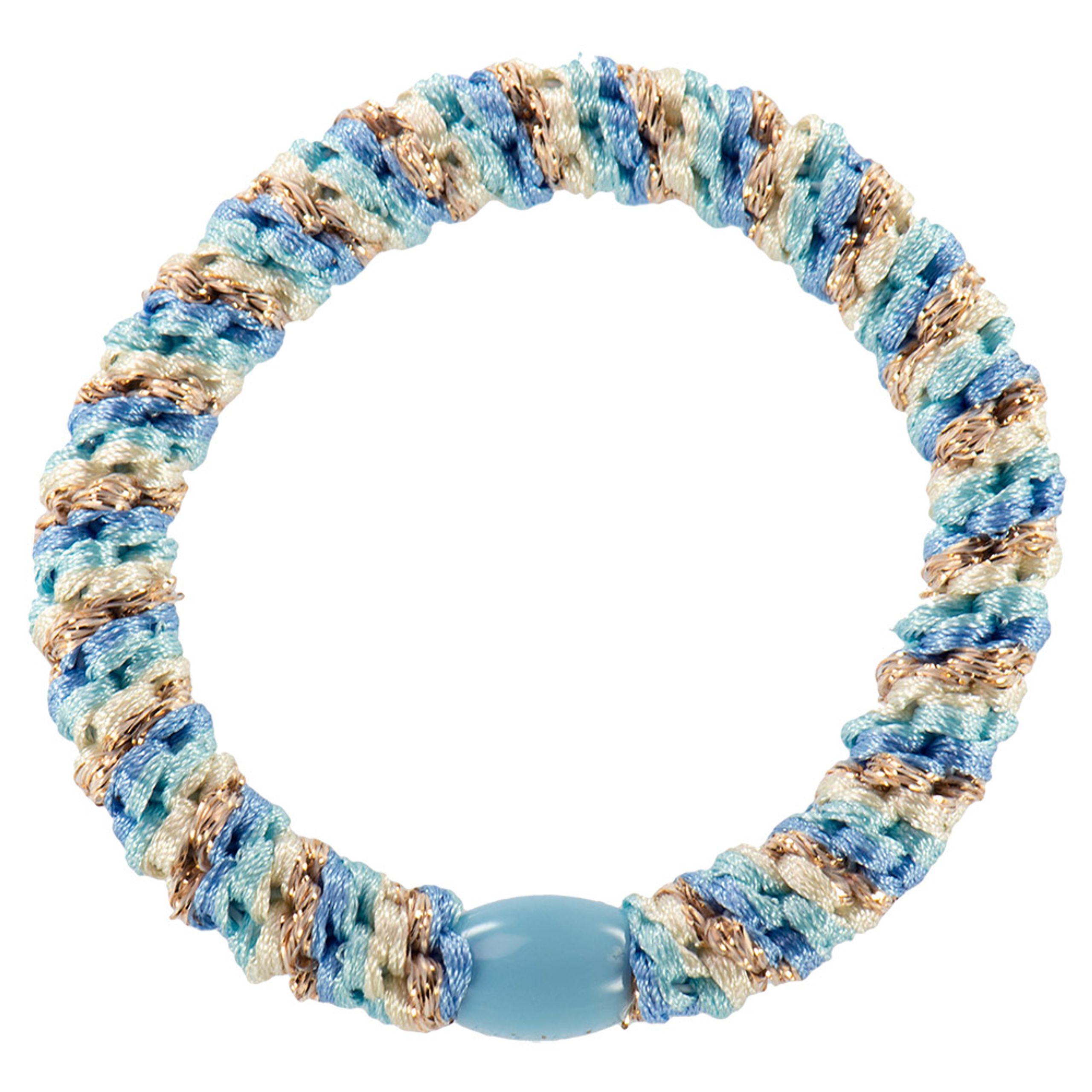 Bon Dep - Hårbånd - Kknekki Hair Ties - Mix Light Blue/ Gold