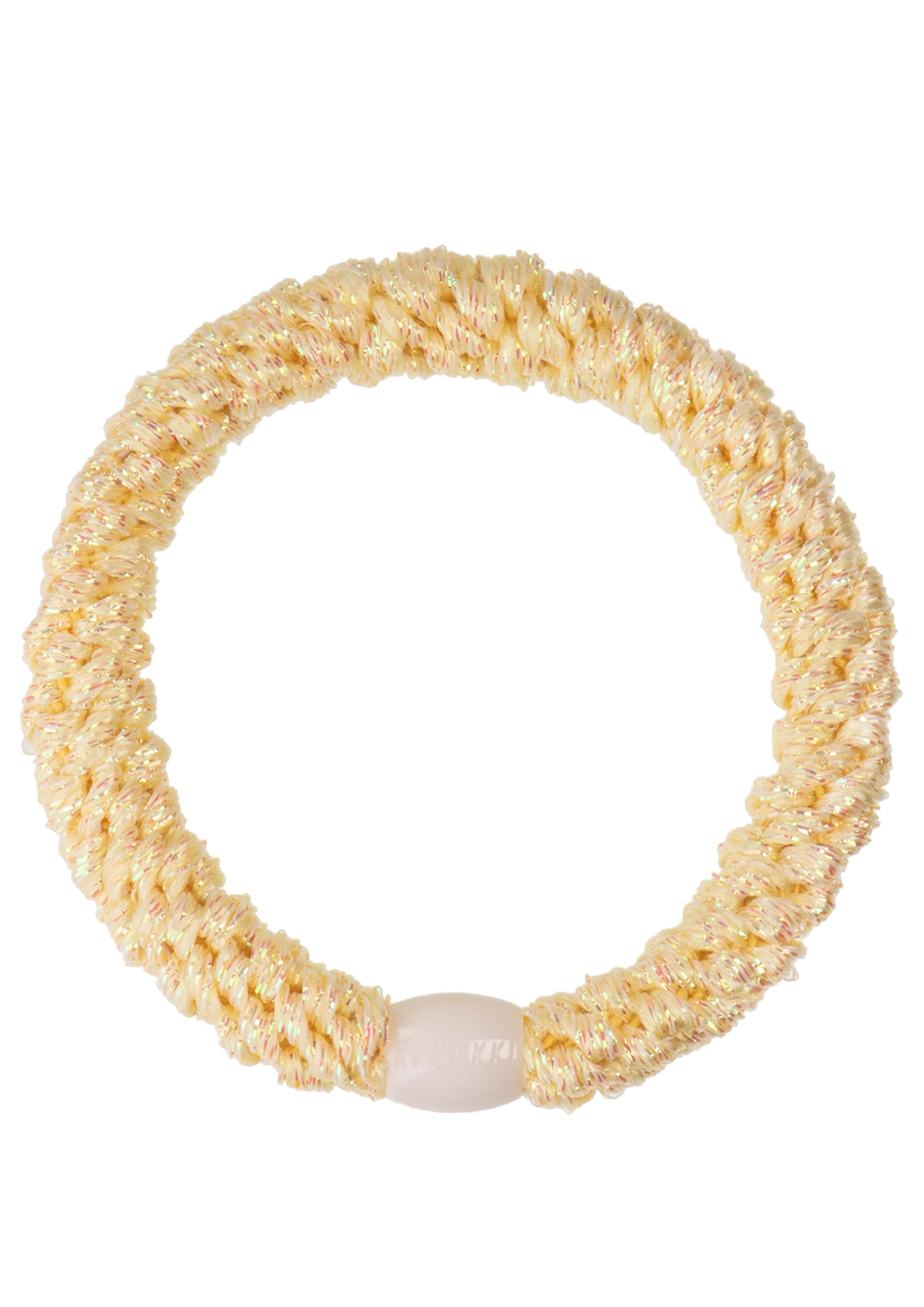 Bon Dep - Hair Ties - Kknekki Hair Ties - Light Yellow Glitter