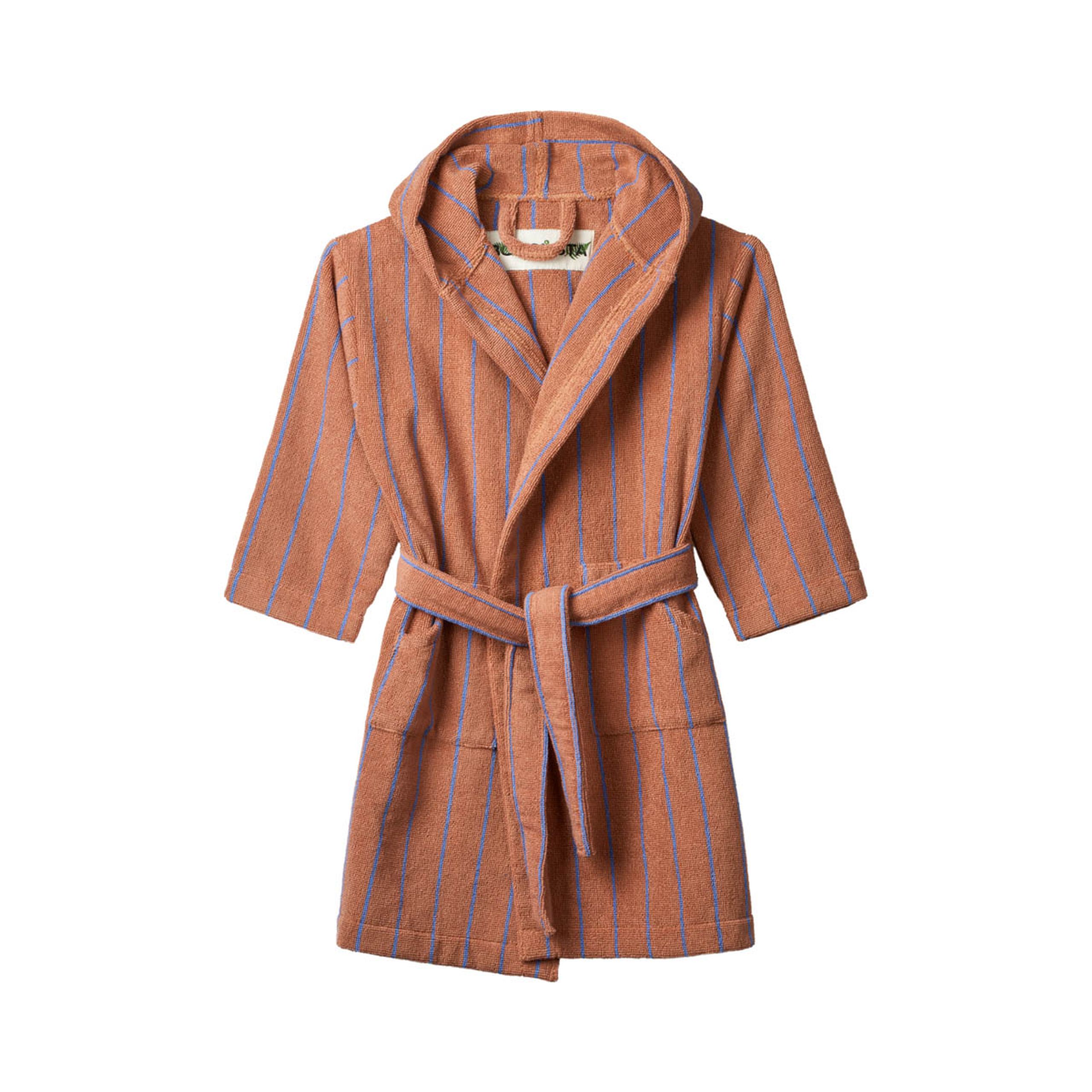 Bongusta - Dětský župan - Naram Kids Bathrobe - camel & ultramarine