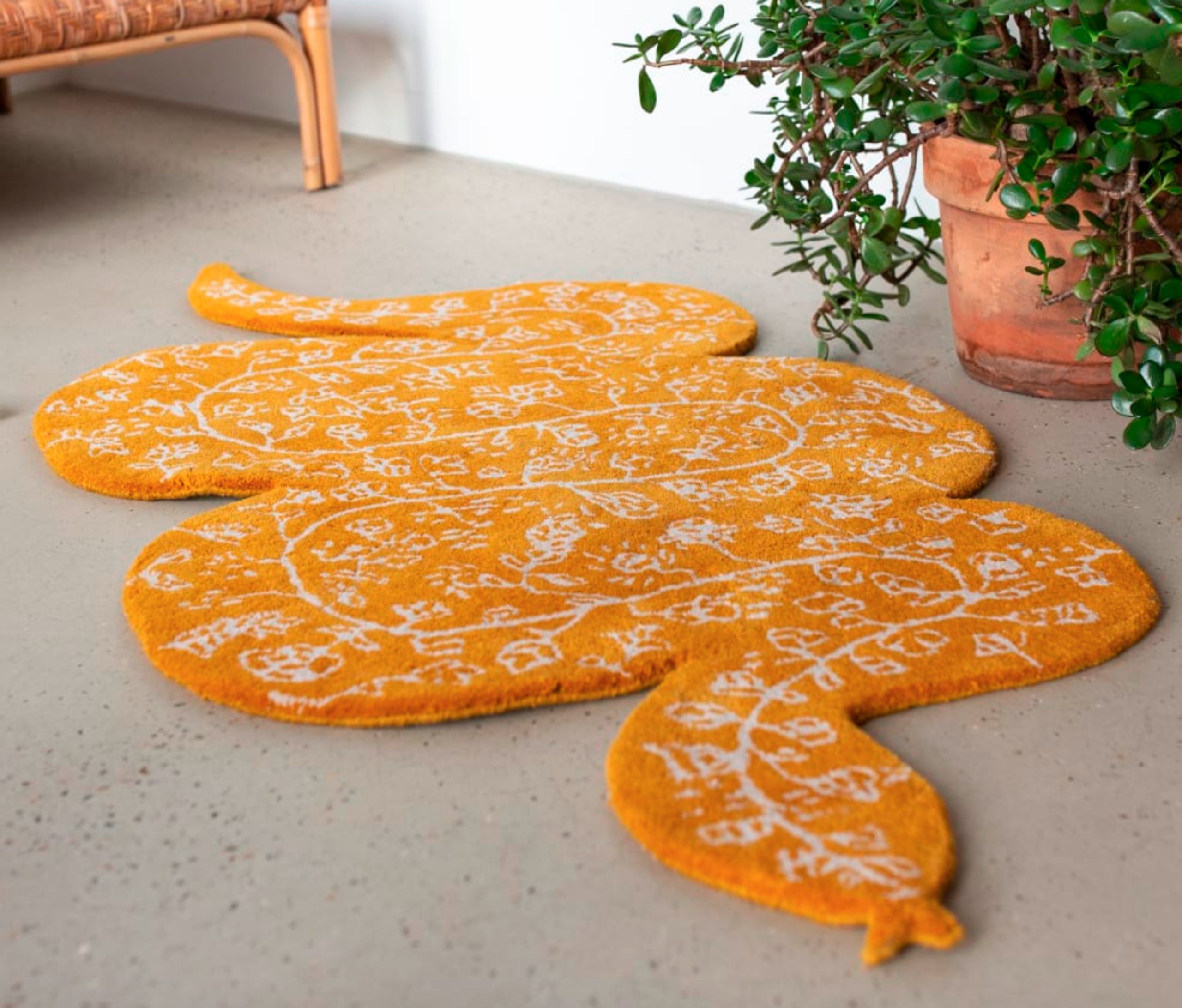 Bongusta - Alfombra - Burma Snake - Mustard & Creme