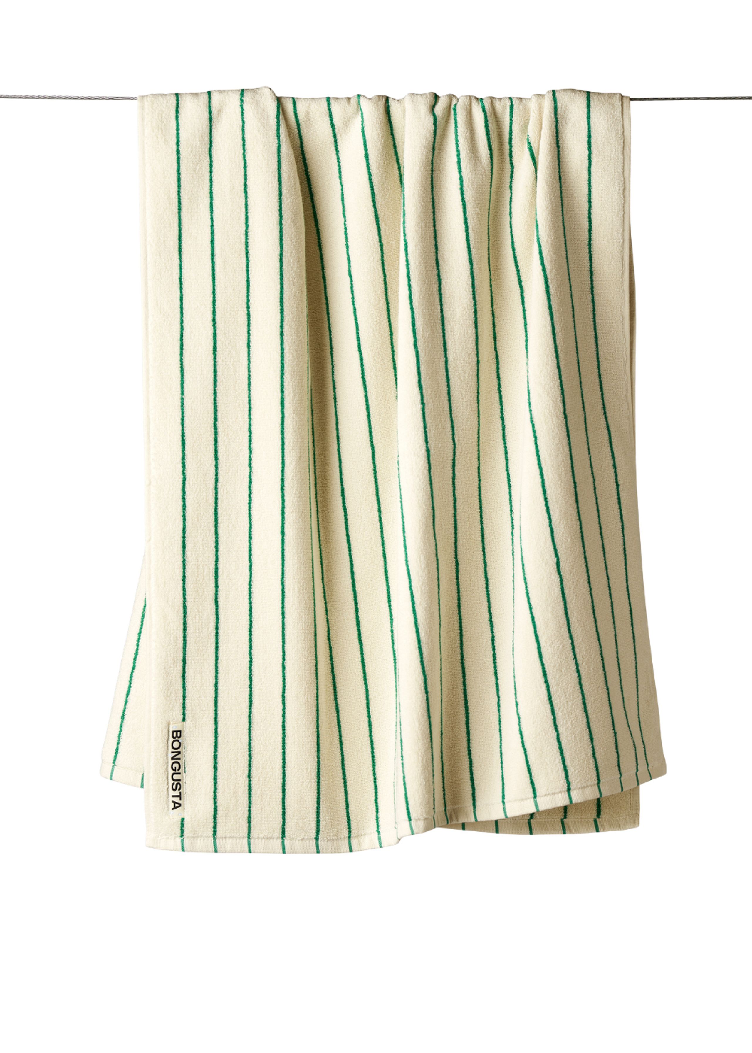 Bongusta - Håndklæde - Naram Towels - Pure White / Grass