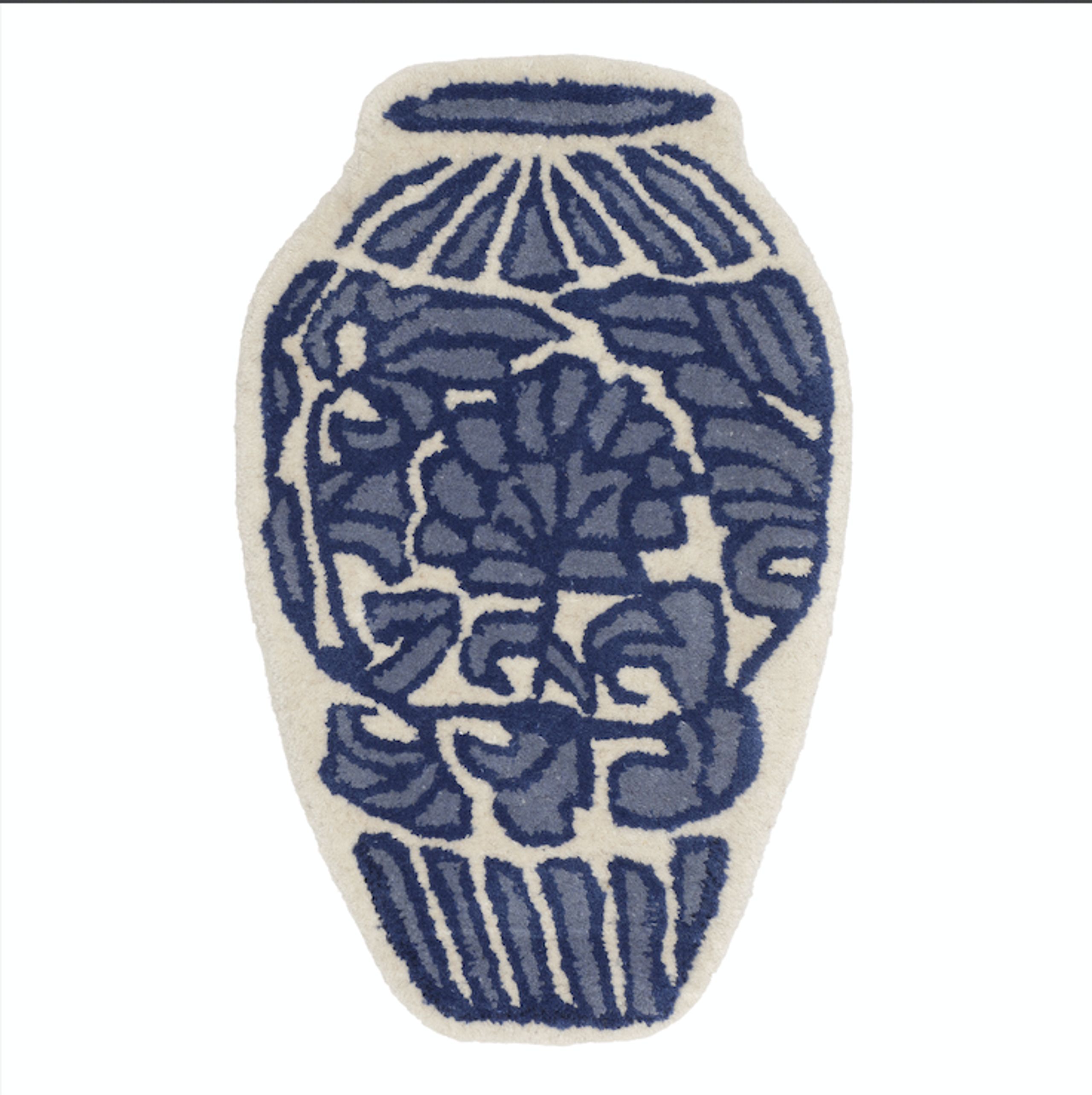 Bongusta - Decke - Ming Vase - Blue & Beige