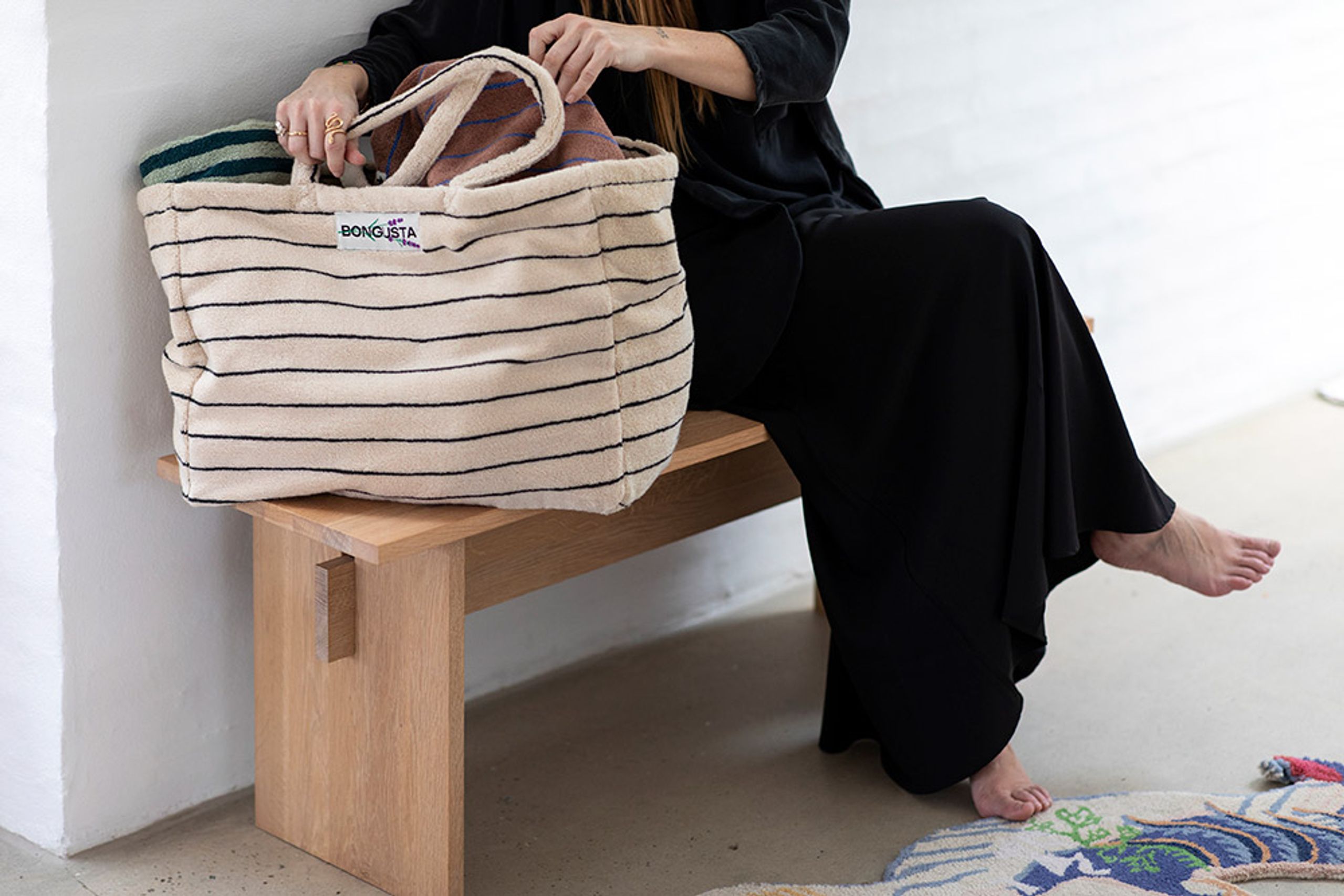 Bongusta - Víkendová taška - Naram Weekend Bag - Lilac & Neon Yellow