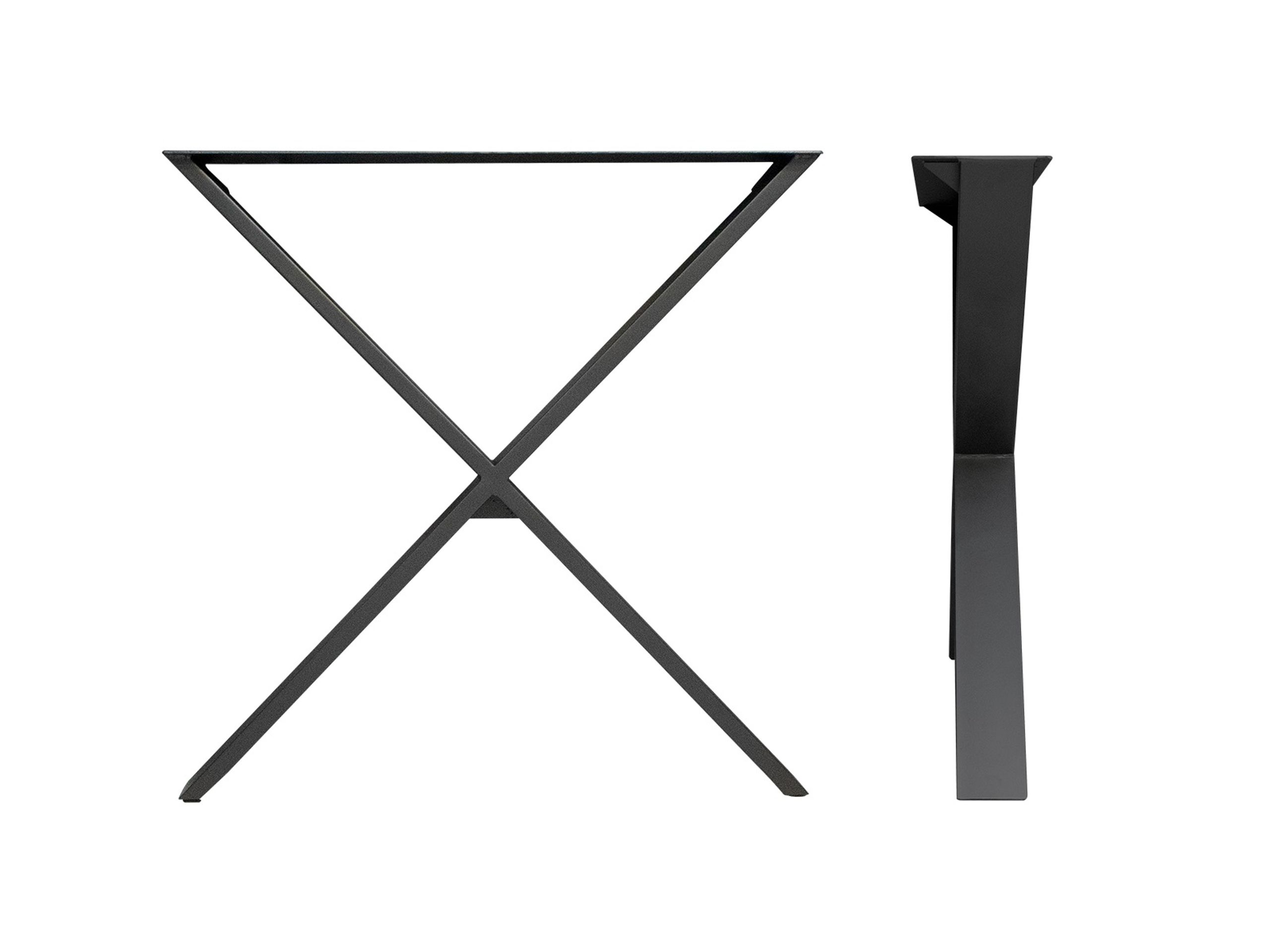  - Table Legs - Slim X Base - Black