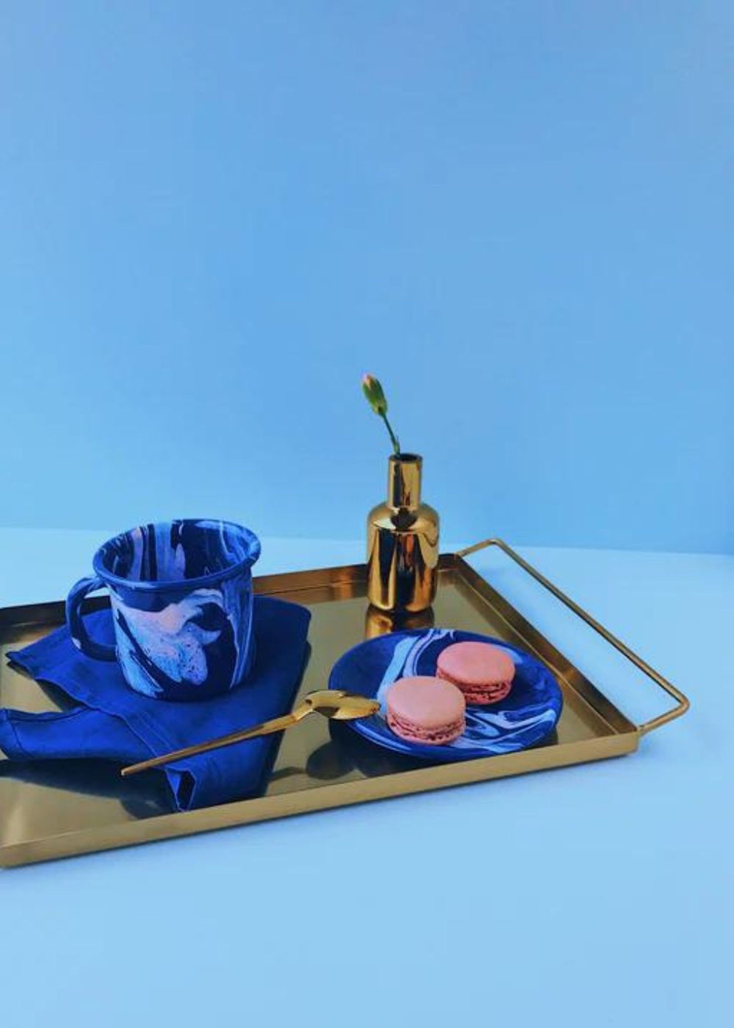 BORNN - Tasse - NEW MARBLE - Small Mug - 250ml, Cobalt