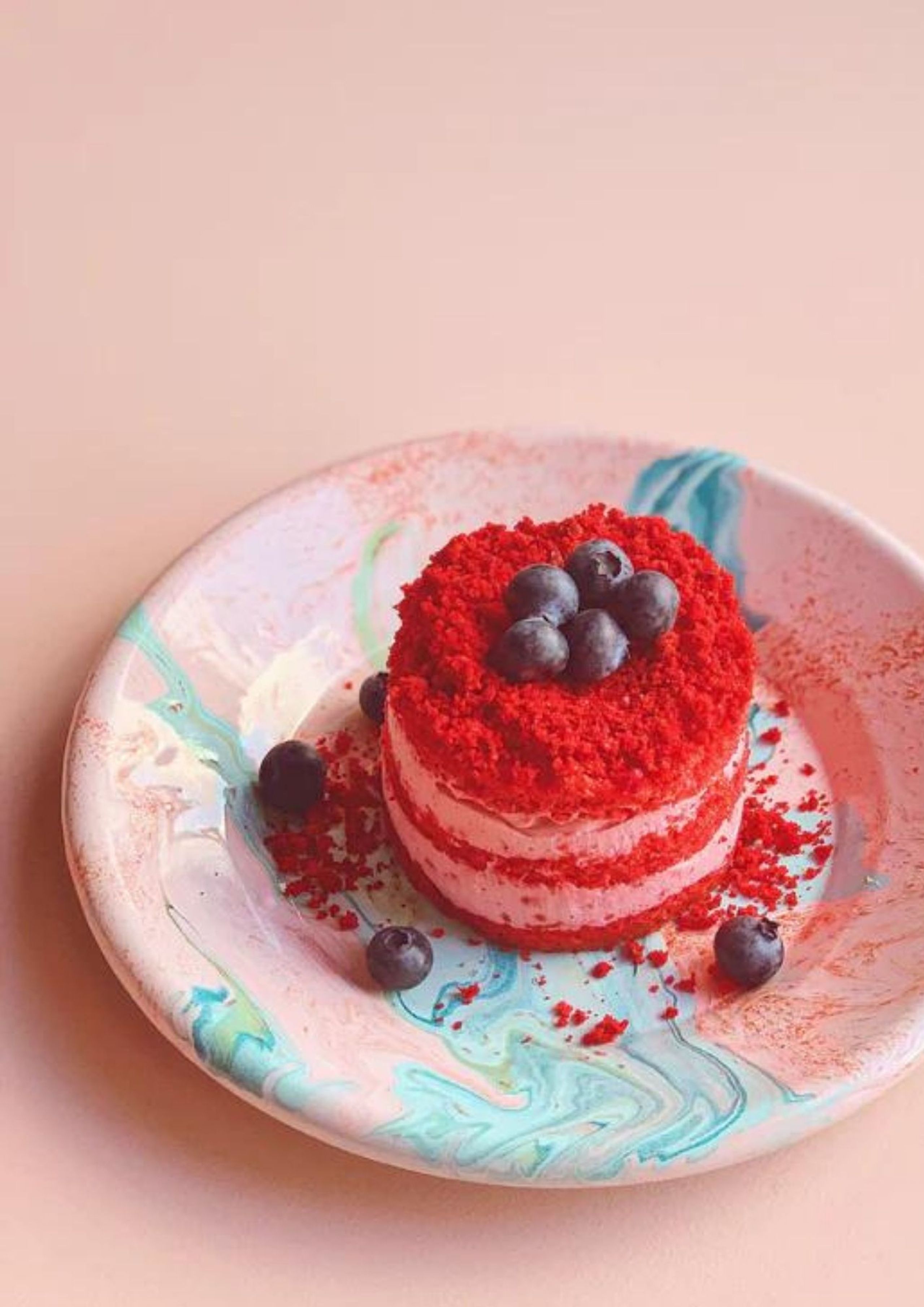 BORNN - Placa - NEW MARBLE - Plate - Medium, Blush