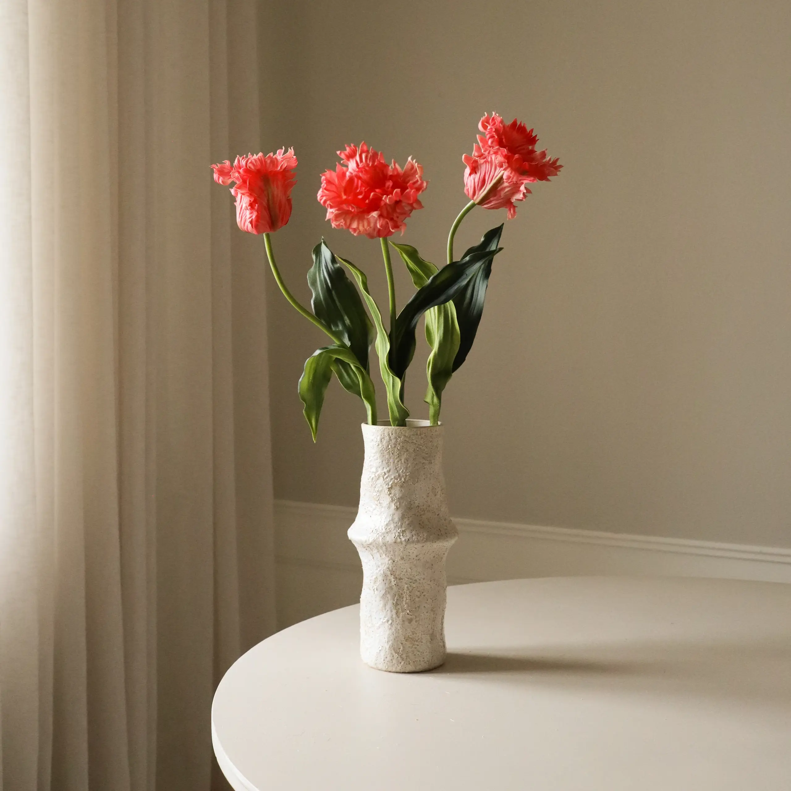 Botané - Fiori artificiali - Flower stems - Dark Pink Large Parrot Tulip Flower