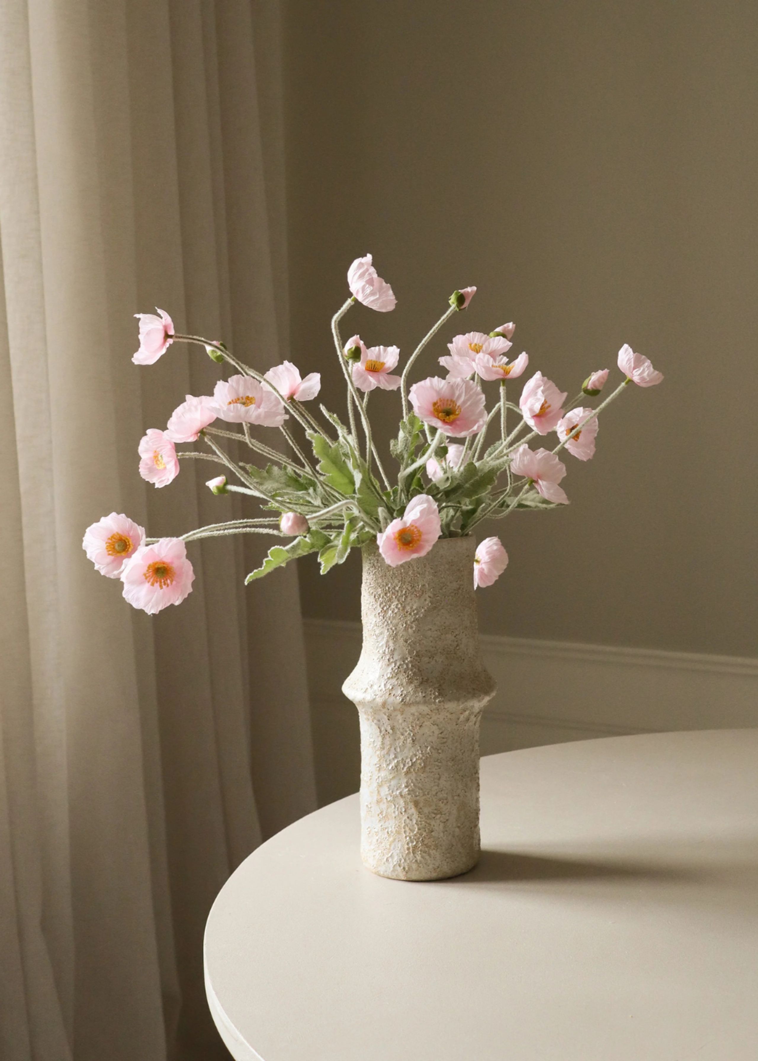Botané - Artificial flowers - Flower stems - Light Pink Poppy Flower
