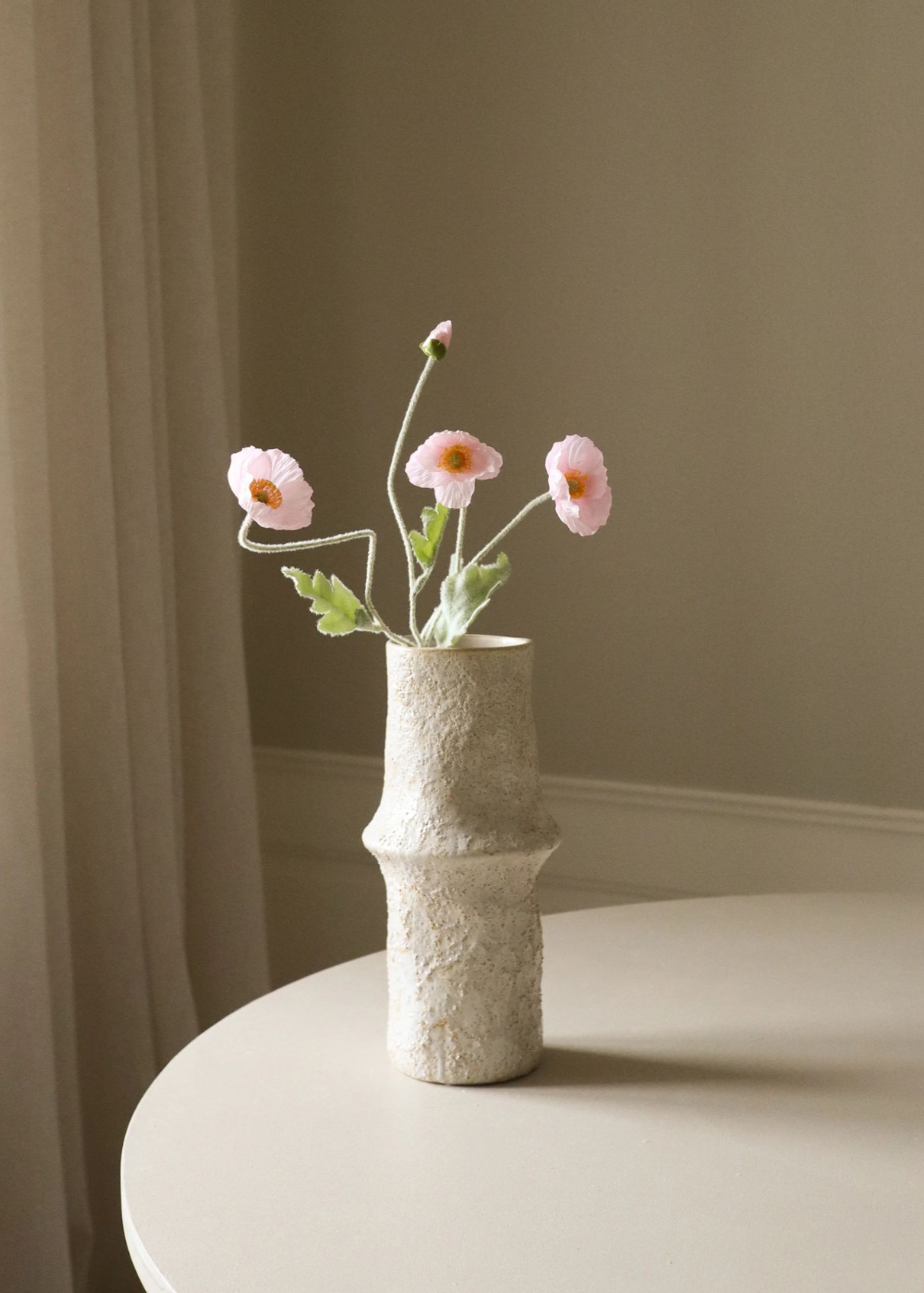 Botané - Artificial flowers - Flower stems - Light Pink Poppy Flower