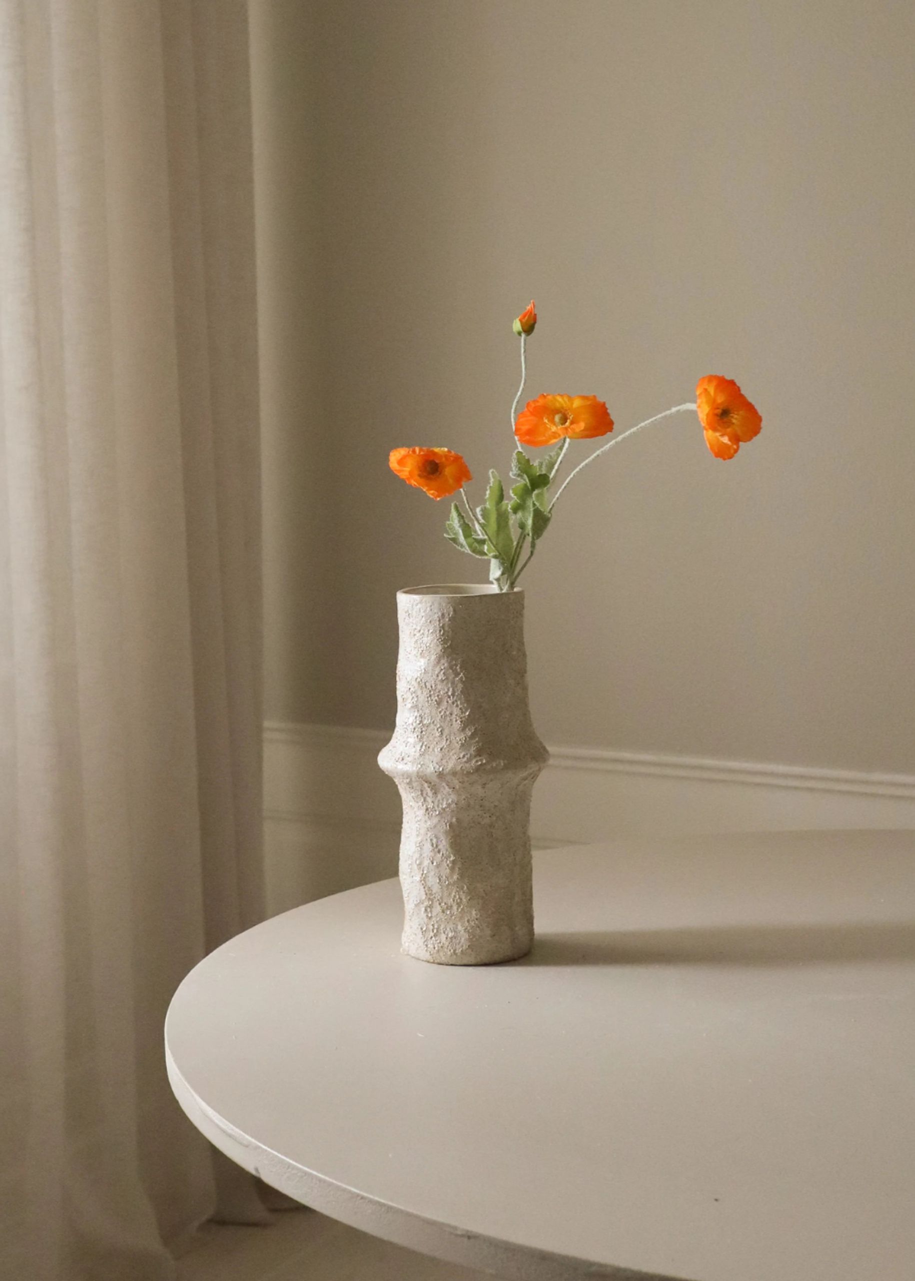 Botané - Artificial flowers - Flower stems - Orange Poppy Flower