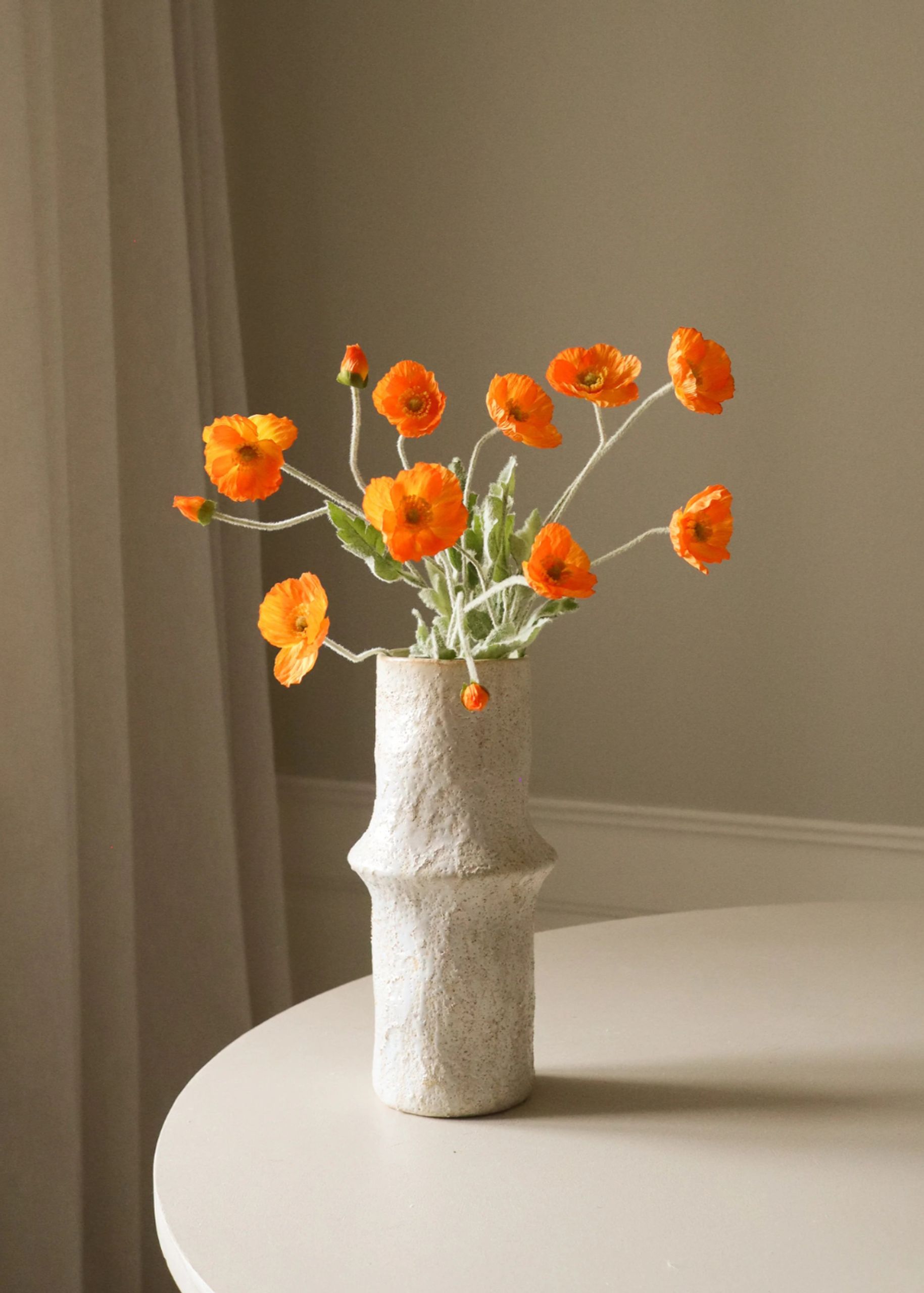 Botané - Artificial flowers - Flower stems - Orange Poppy Flower