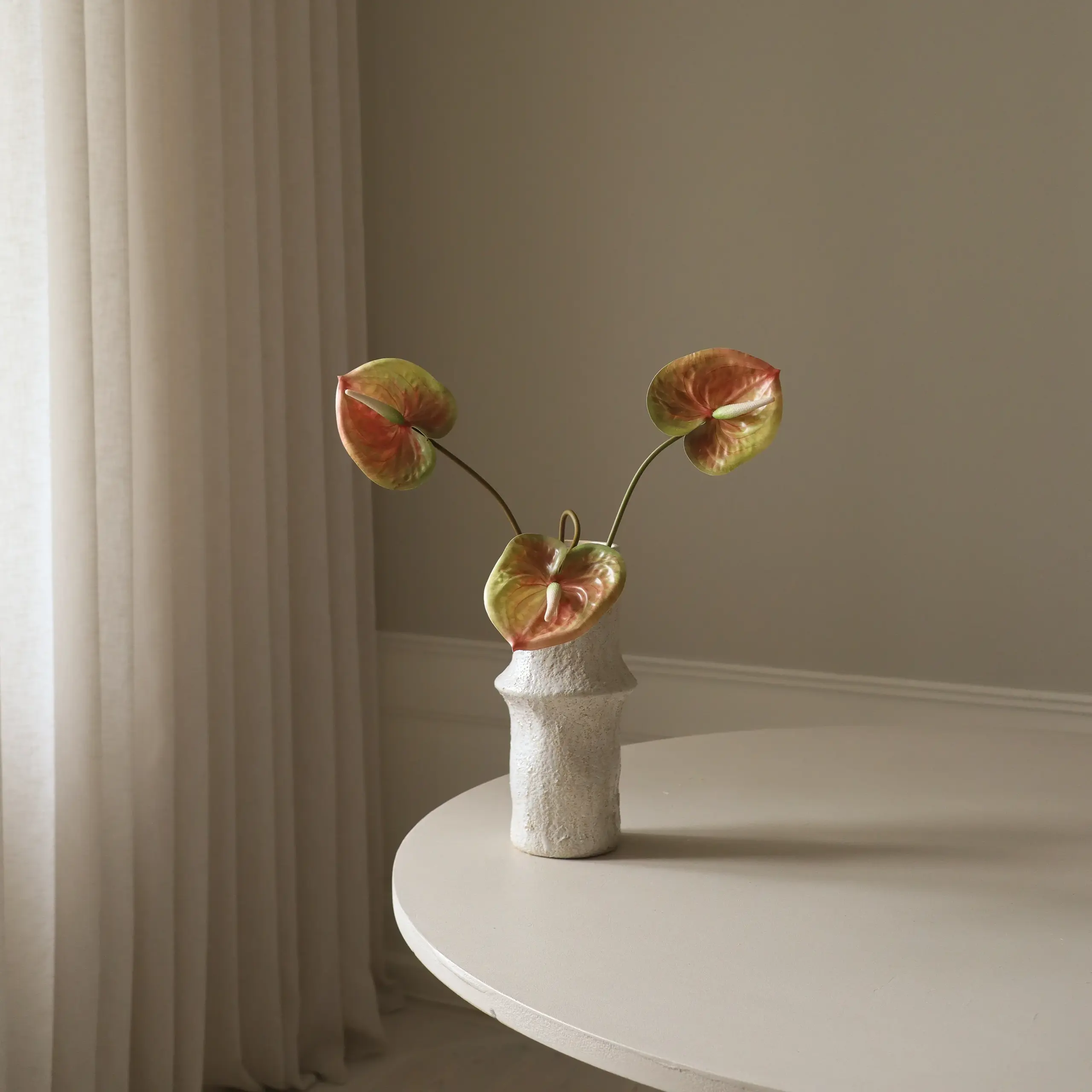 Botané - Sztuczne kwiaty - Flower stems - Pink Medium Anthurium Flower