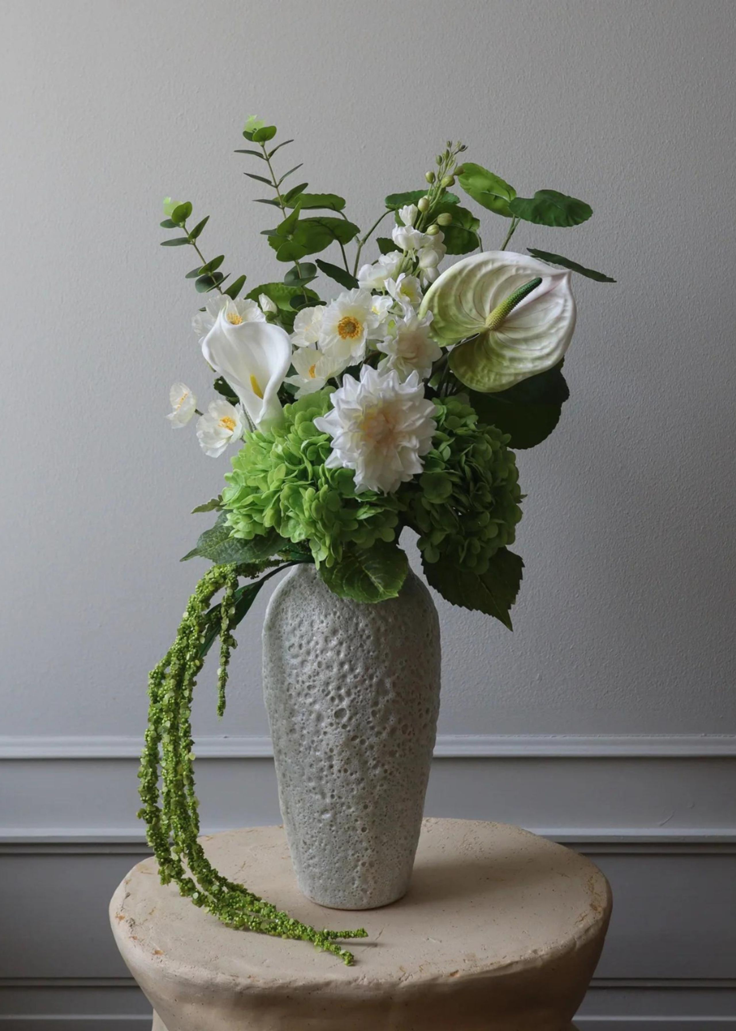 Botané - Kunstige blomster - Blomster stilke - Anthurium white