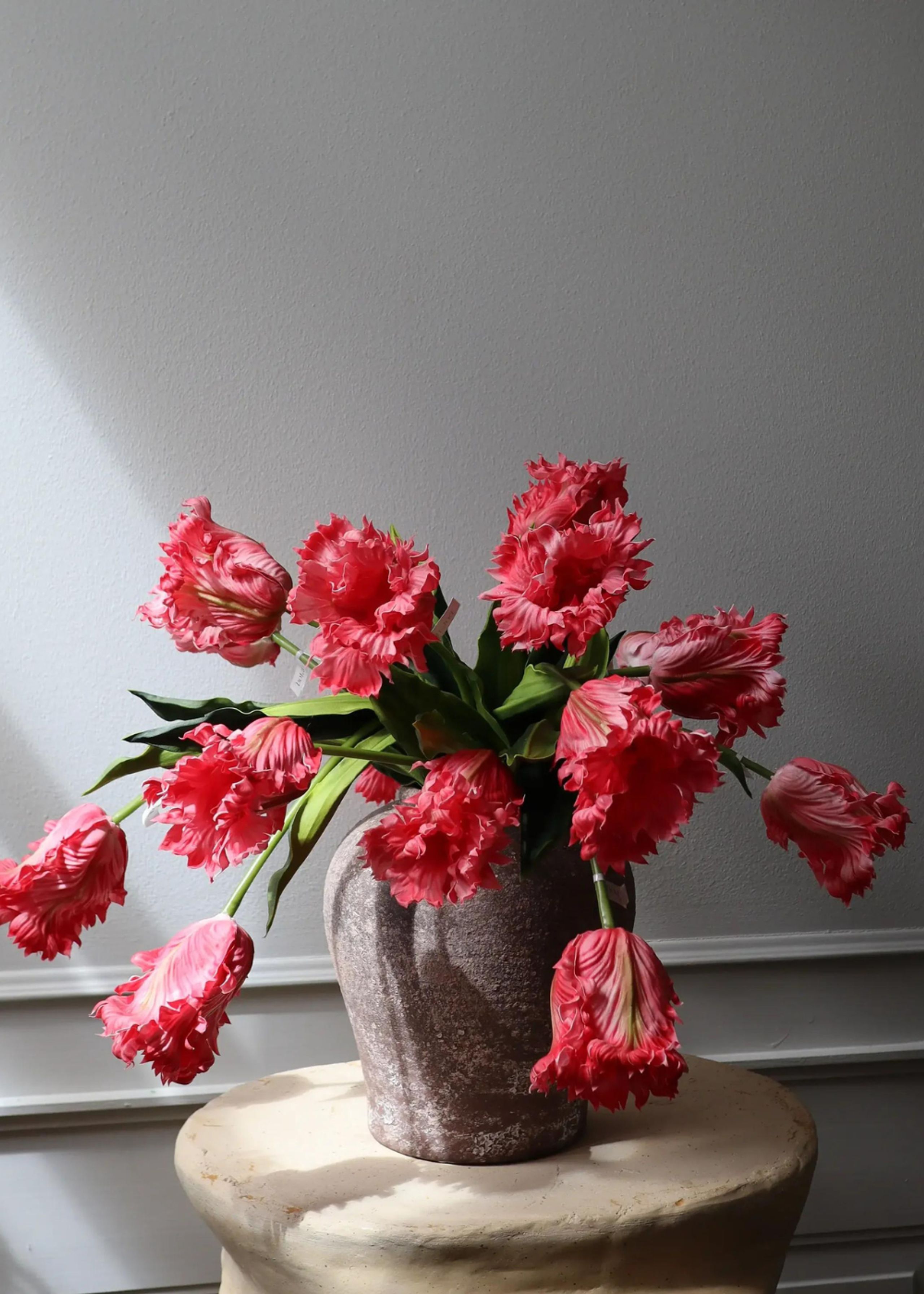 Botané - Artificial flowers - Flower stems - Parrot Tulip pink