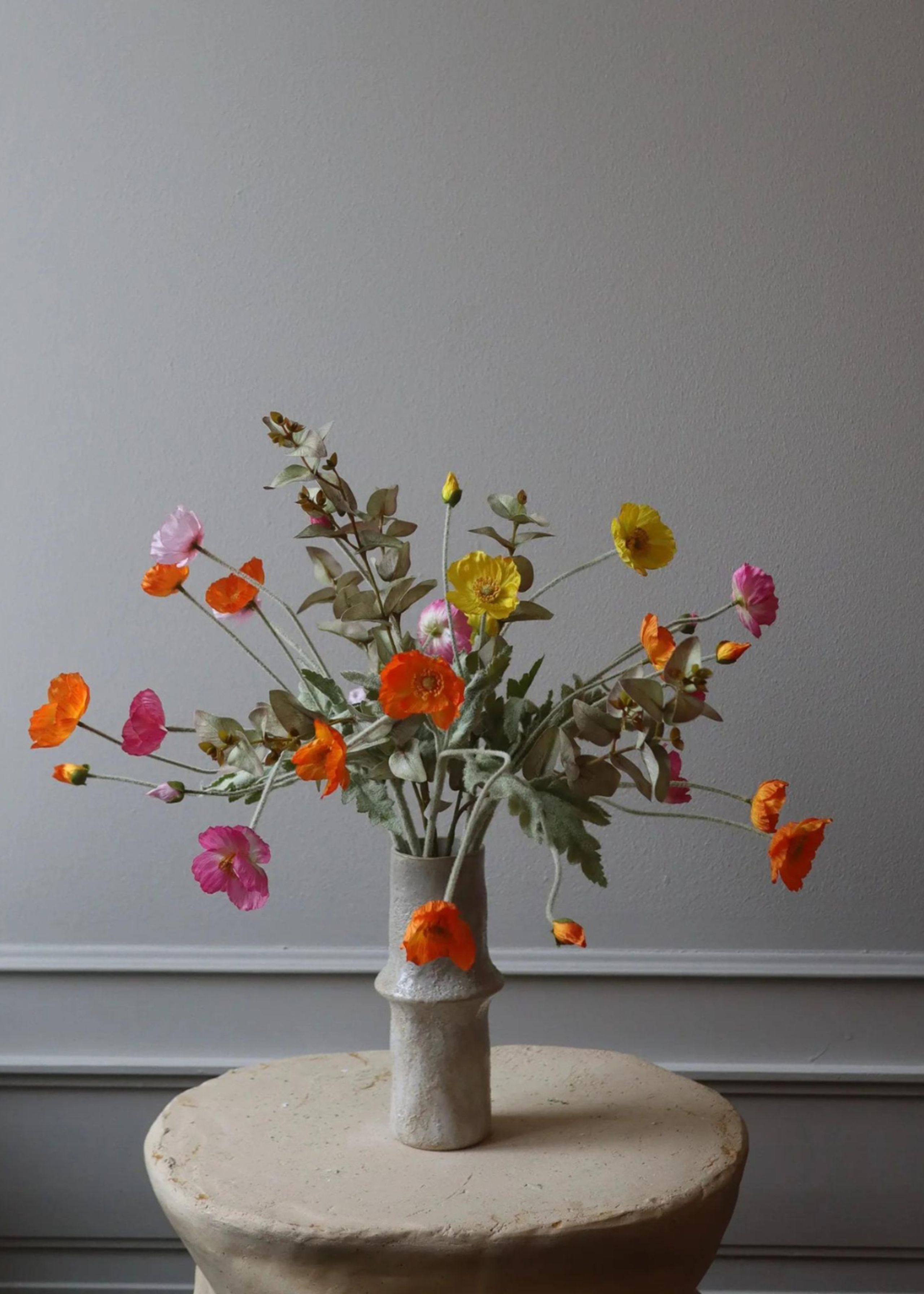 Botané - Artificial flowers - Flower stems - Poppy pink