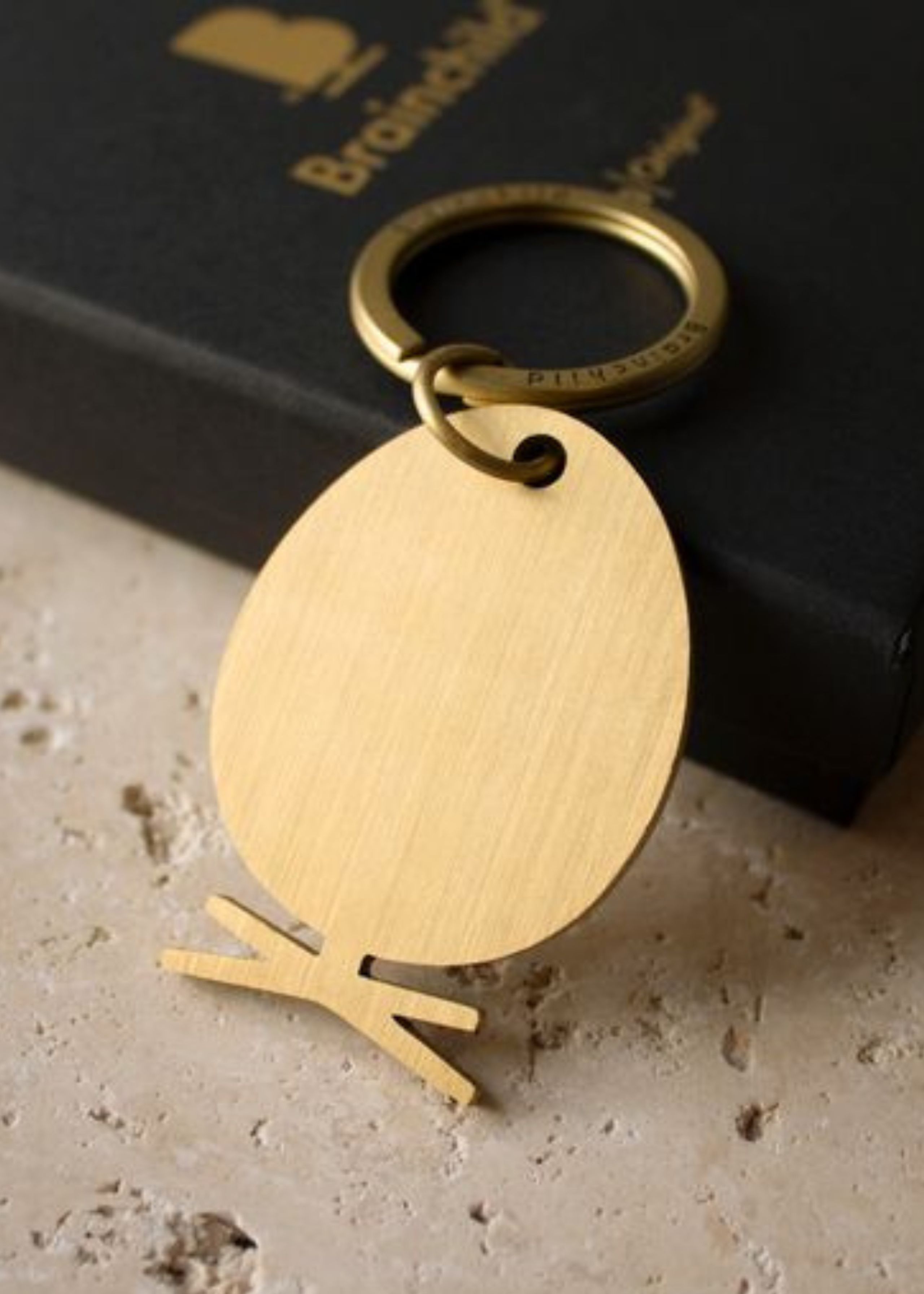 Brainchild - Schlüsselanhänger - Brainchild - Keychain - The egg - Design icon - Massiv messing