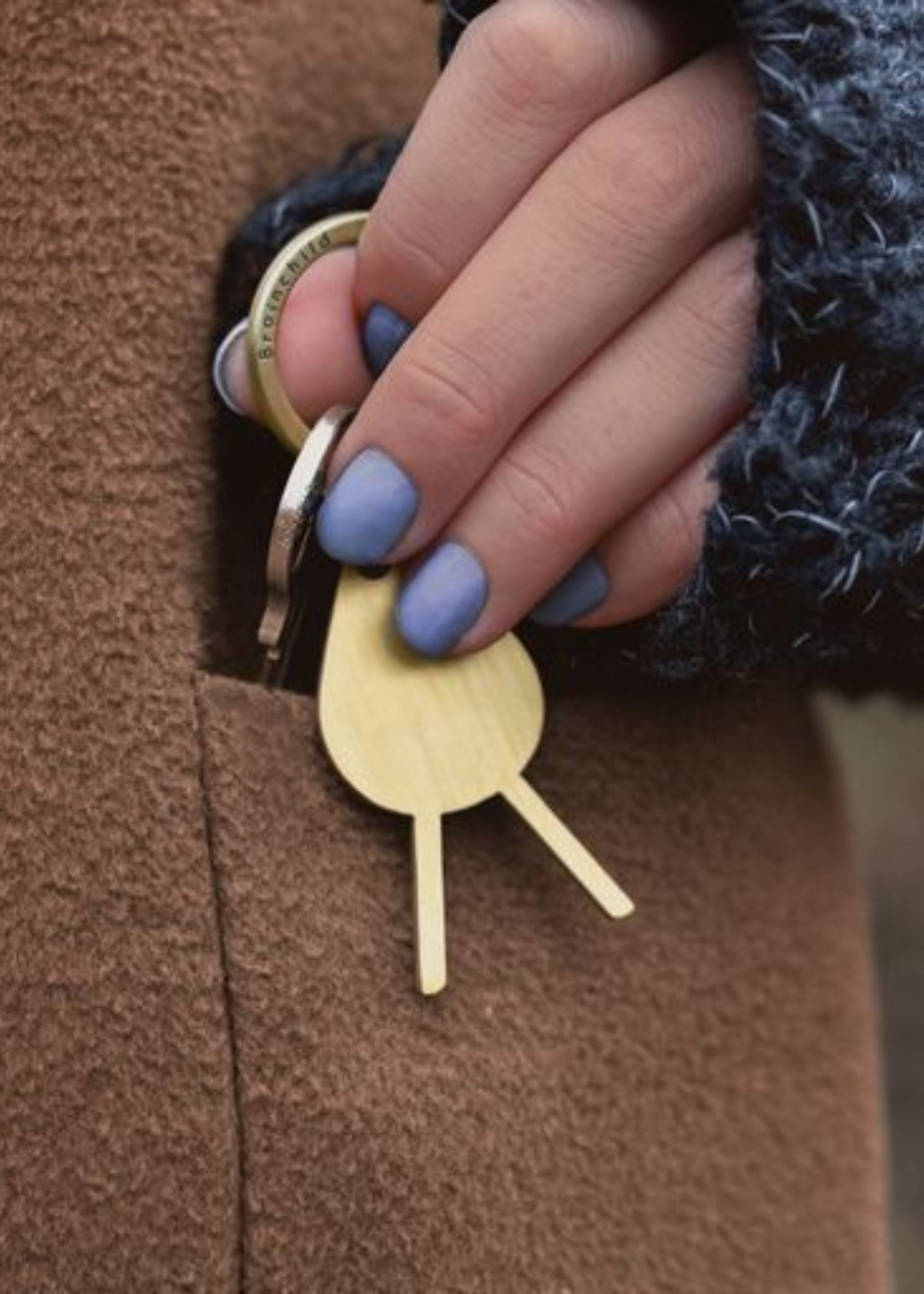 Brainchild - Schlüsselanhänger - Brainchild - Keychain - The egg - Design icon - Massiv messing