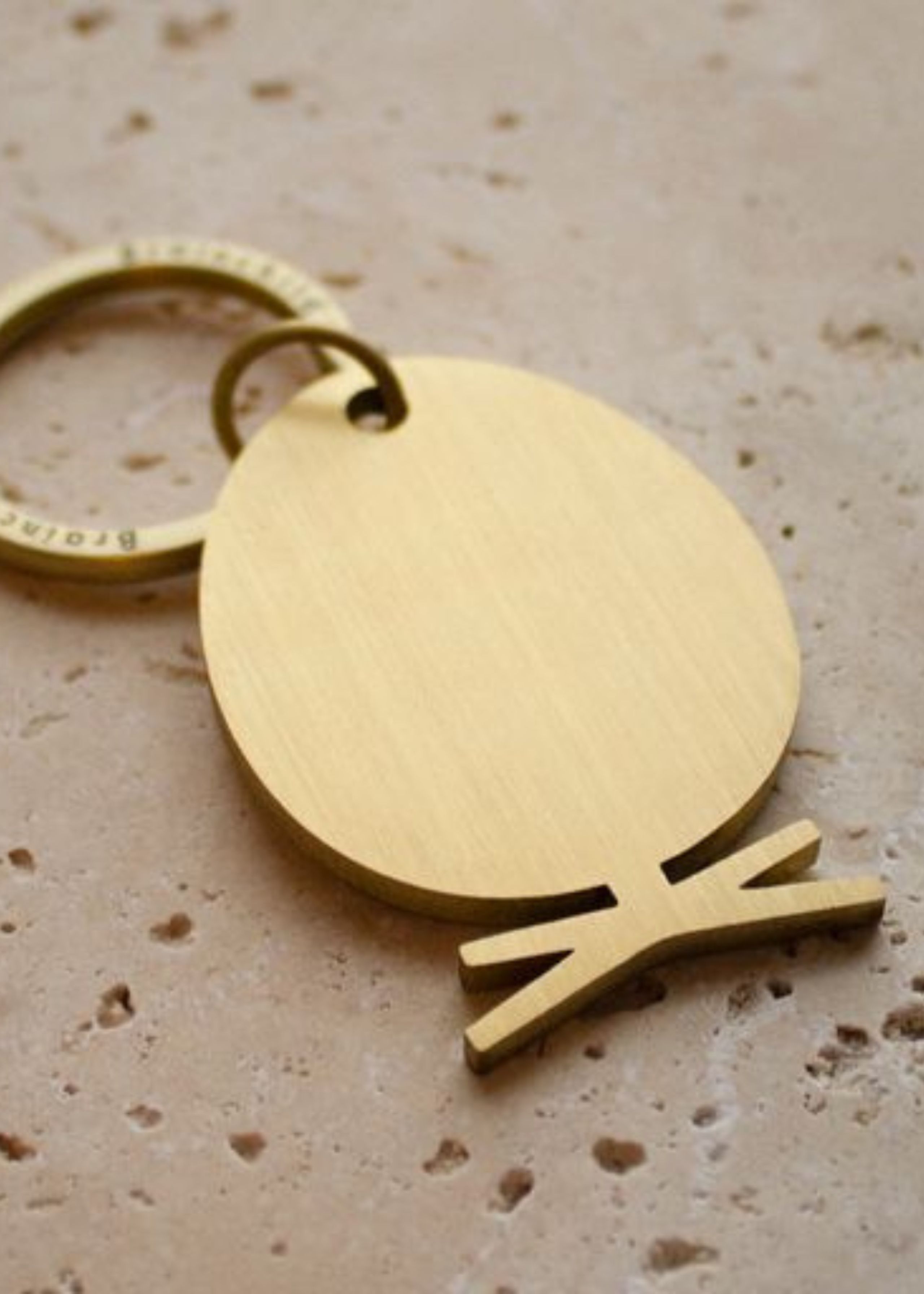 Brainchild - Schlüsselanhänger - Brainchild - Keychain - The egg - Design icon - Massiv messing