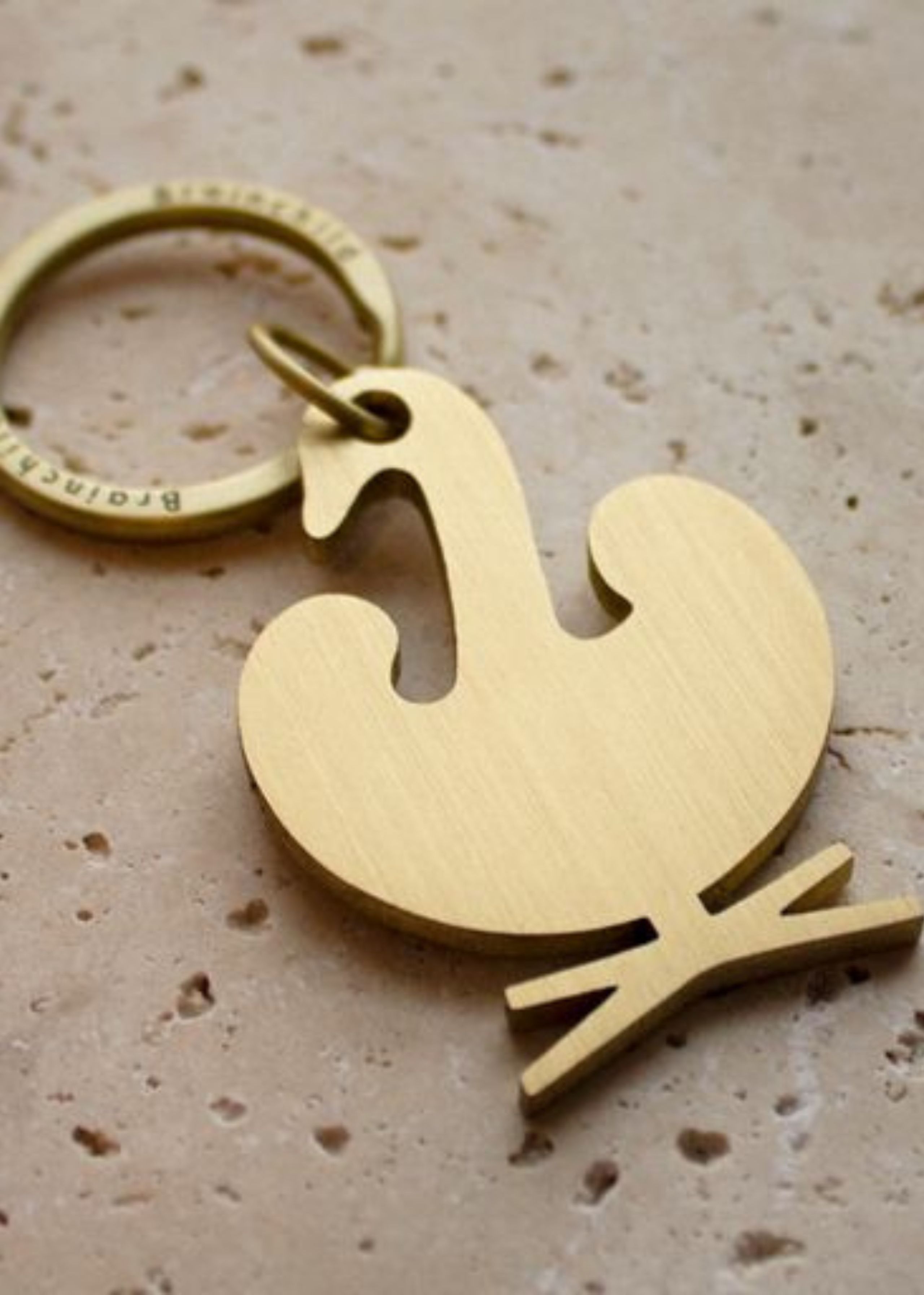 Brainchild - Keychain - Brainchild – Nøglering – Svanen – Designikon - Massiv messing