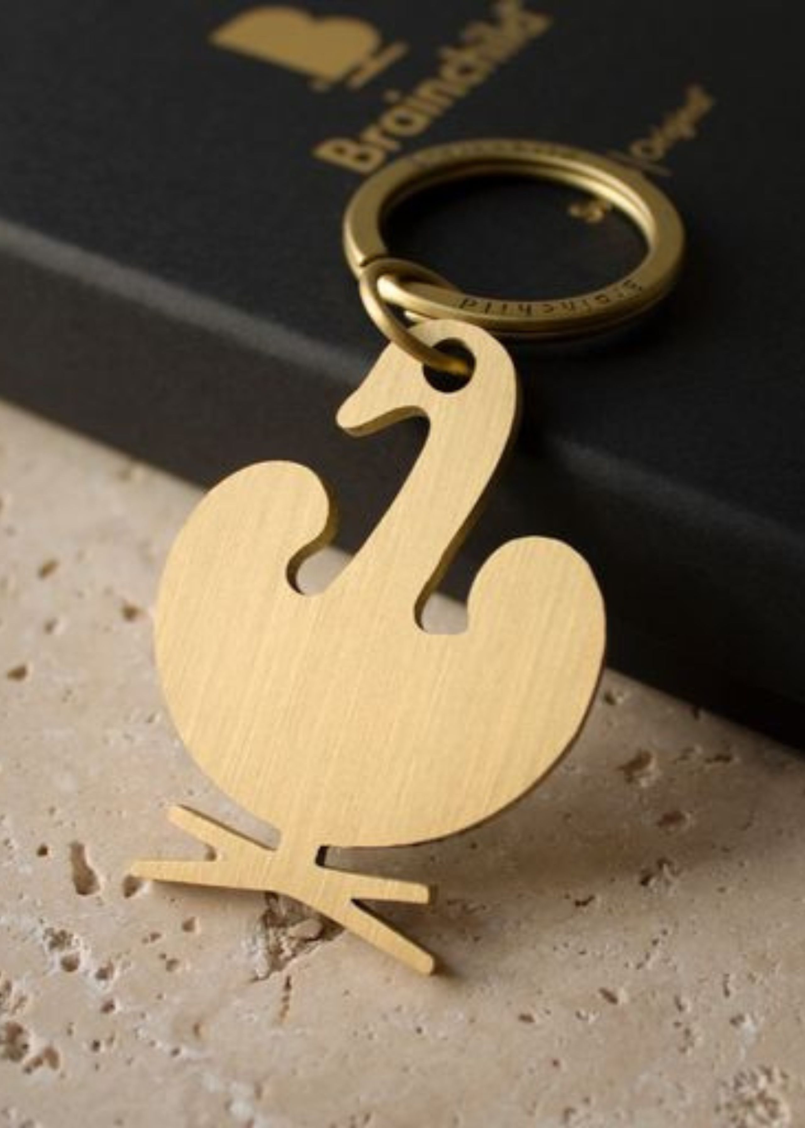 Brainchild - Keychain - Brainchild – Nøglering – Svanen – Designikon - Massiv messing