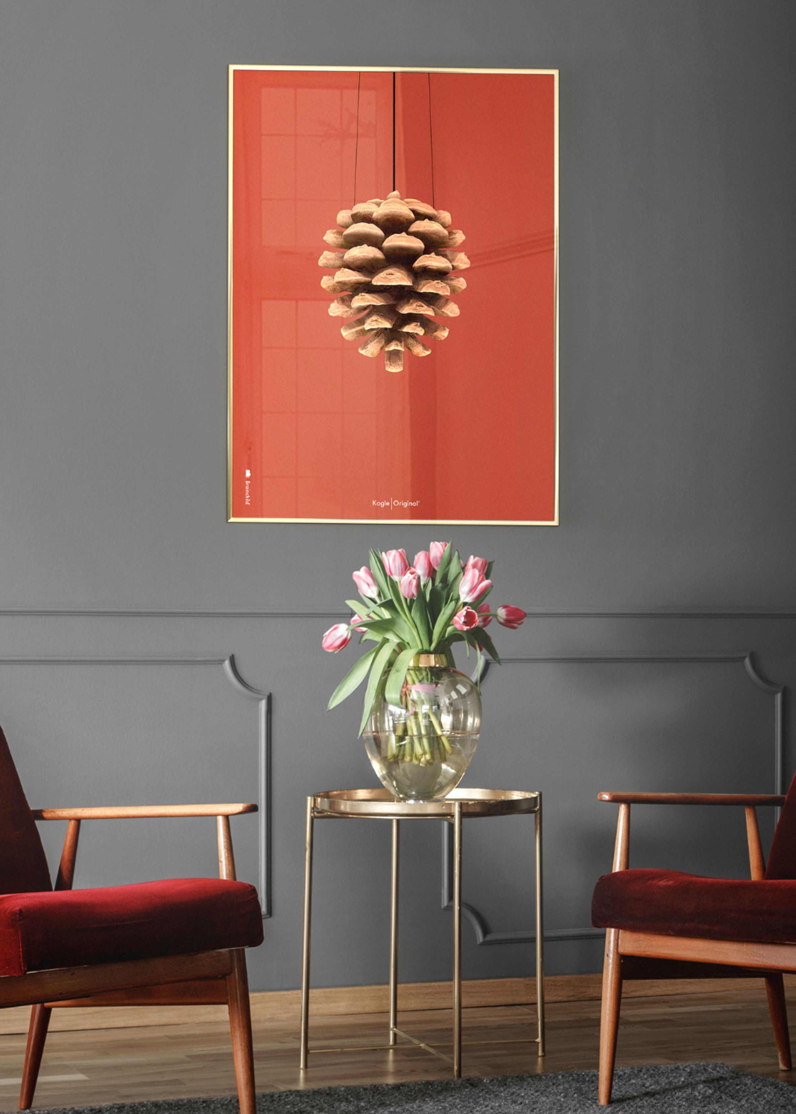 Brainchild - Cartaz - Brainchild – Plakat – Klassisk – Rød – Kogle - No frame