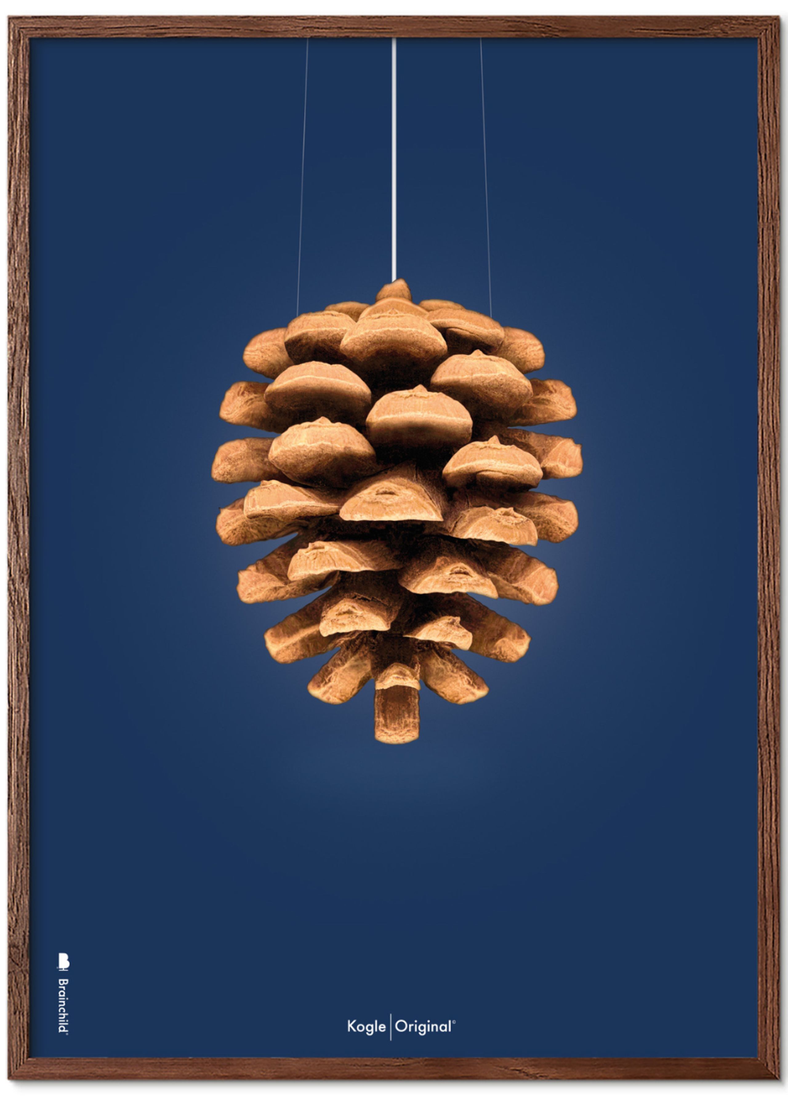 Brainchild - Affisch - Brainchild - Poster - Classic - Dark blue - Cone - Frame in dark oak