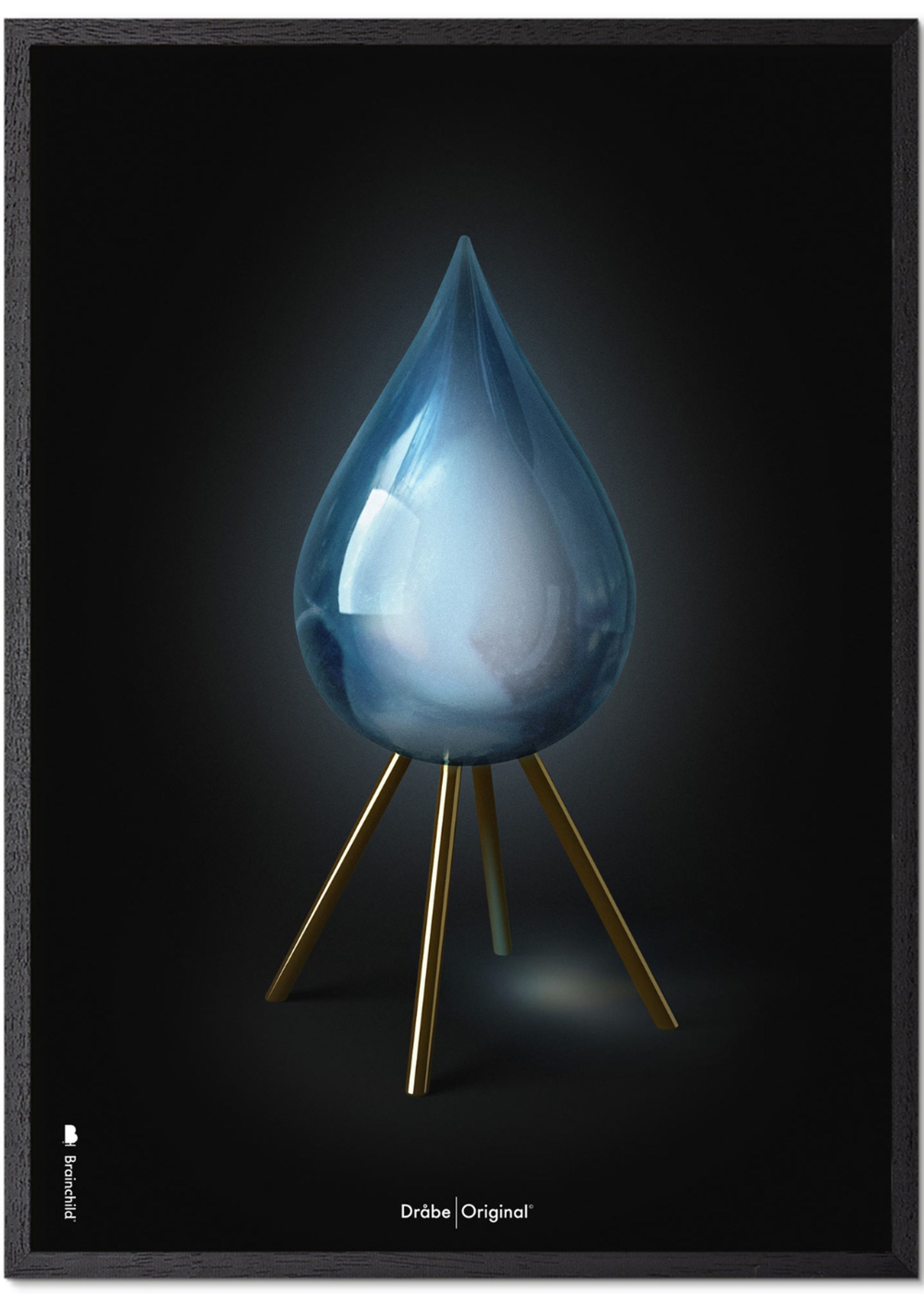 Brainchild - Poster - Classic Drop Poster - Black - Black lacquered oak