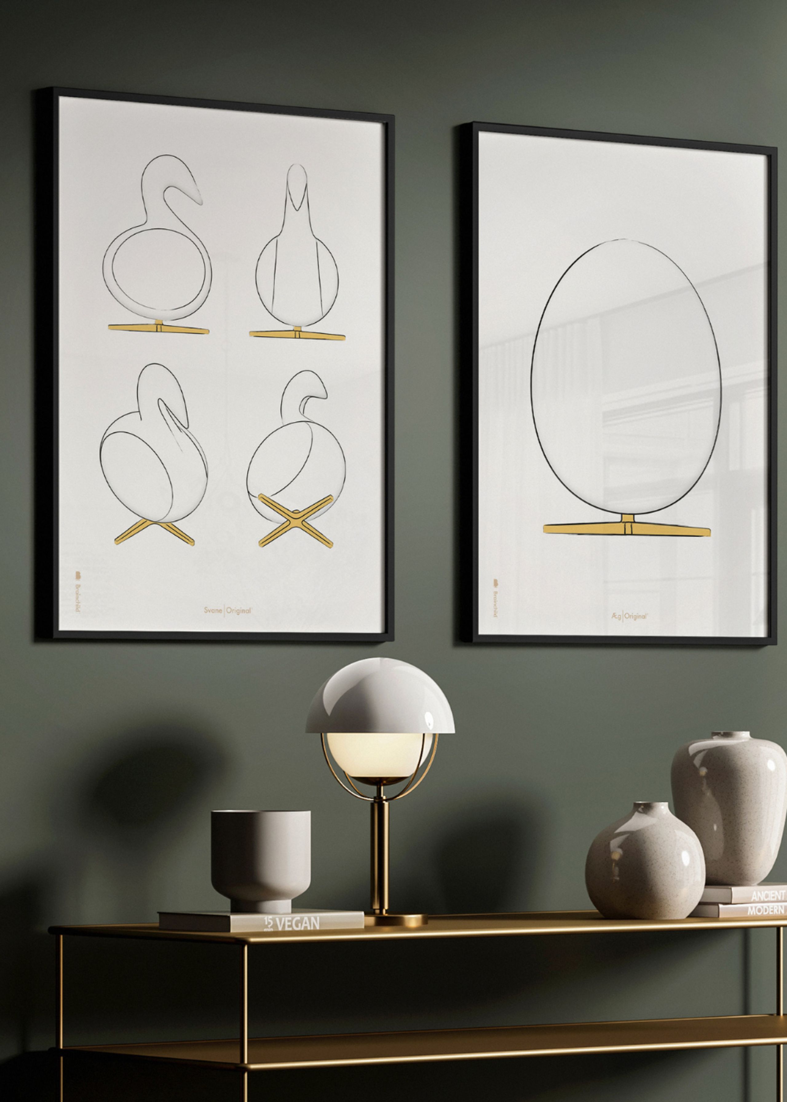 Brainchild - Poster - Design sketch Egg Poster - White - No frame