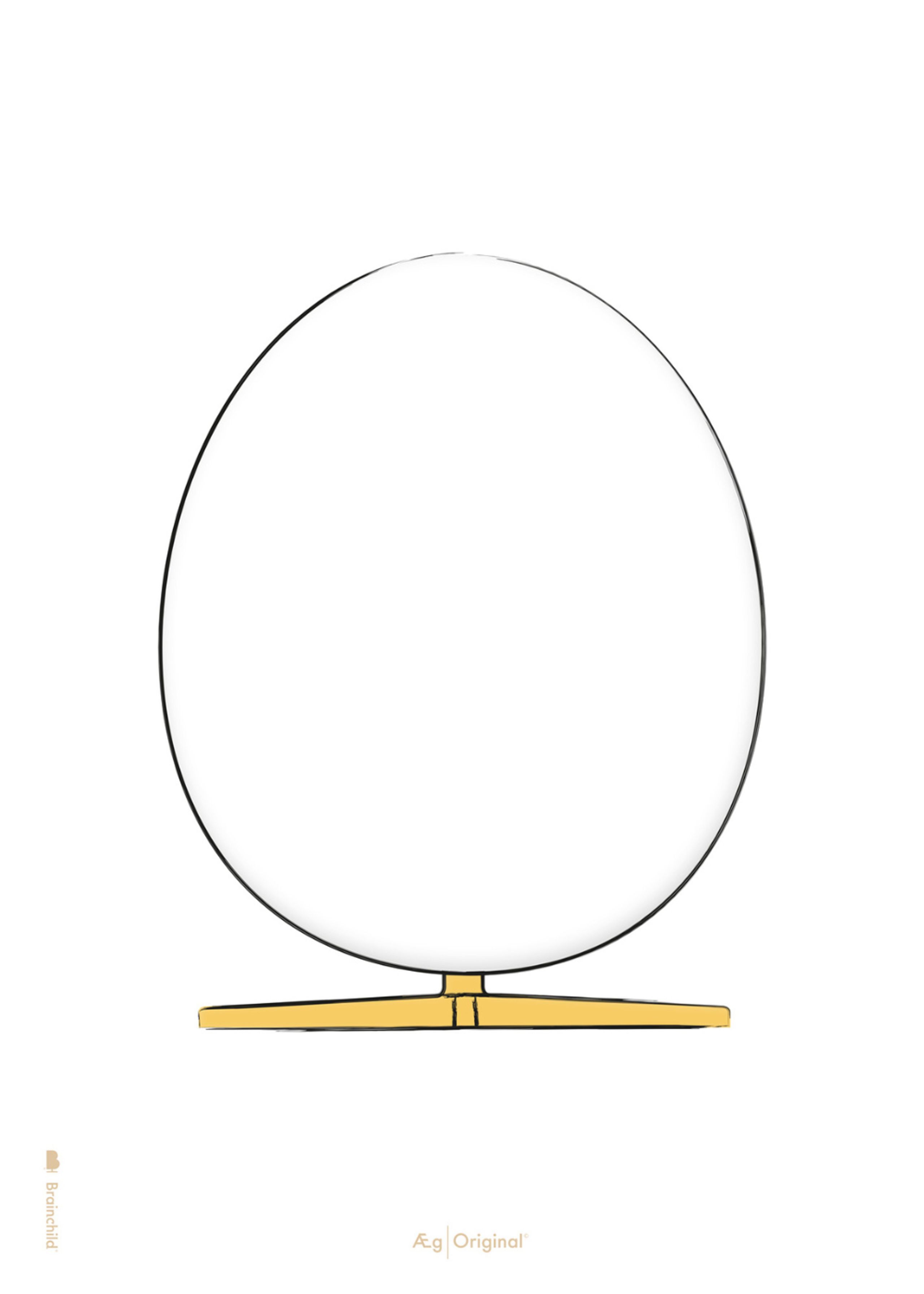 Brainchild - Poster - Design sketch Egg Poster - White - No frame