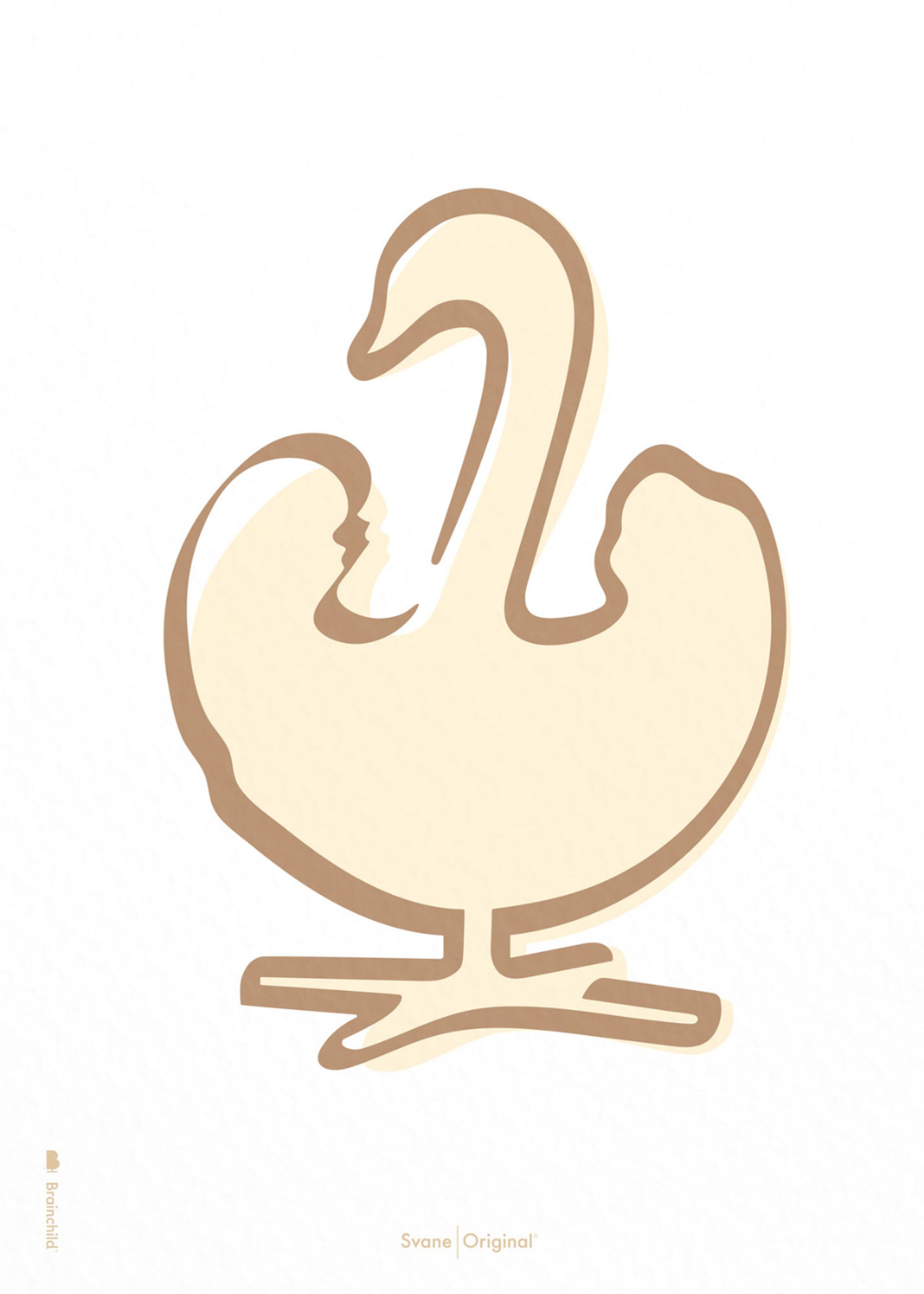 Brainchild - Cartaz - Line Swan Poster - White - No Frame