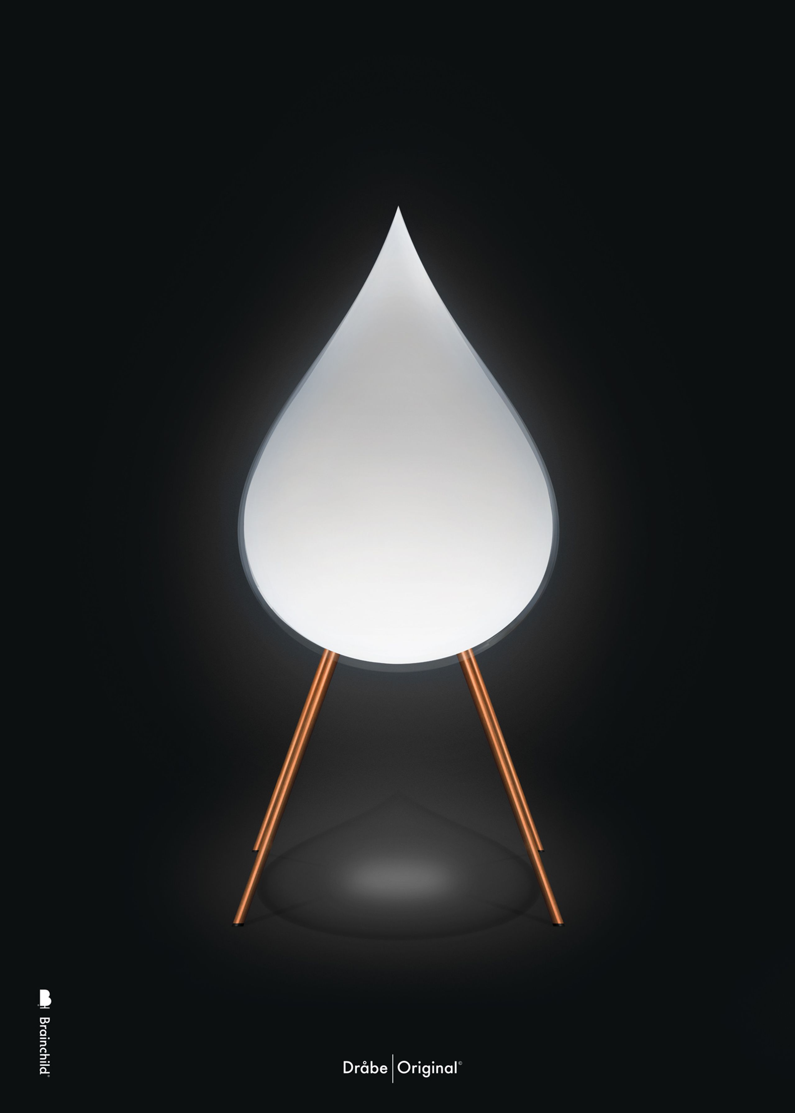 BrainChild - Poster - Klassisk – Sort – Dråbe - Ingen ramme