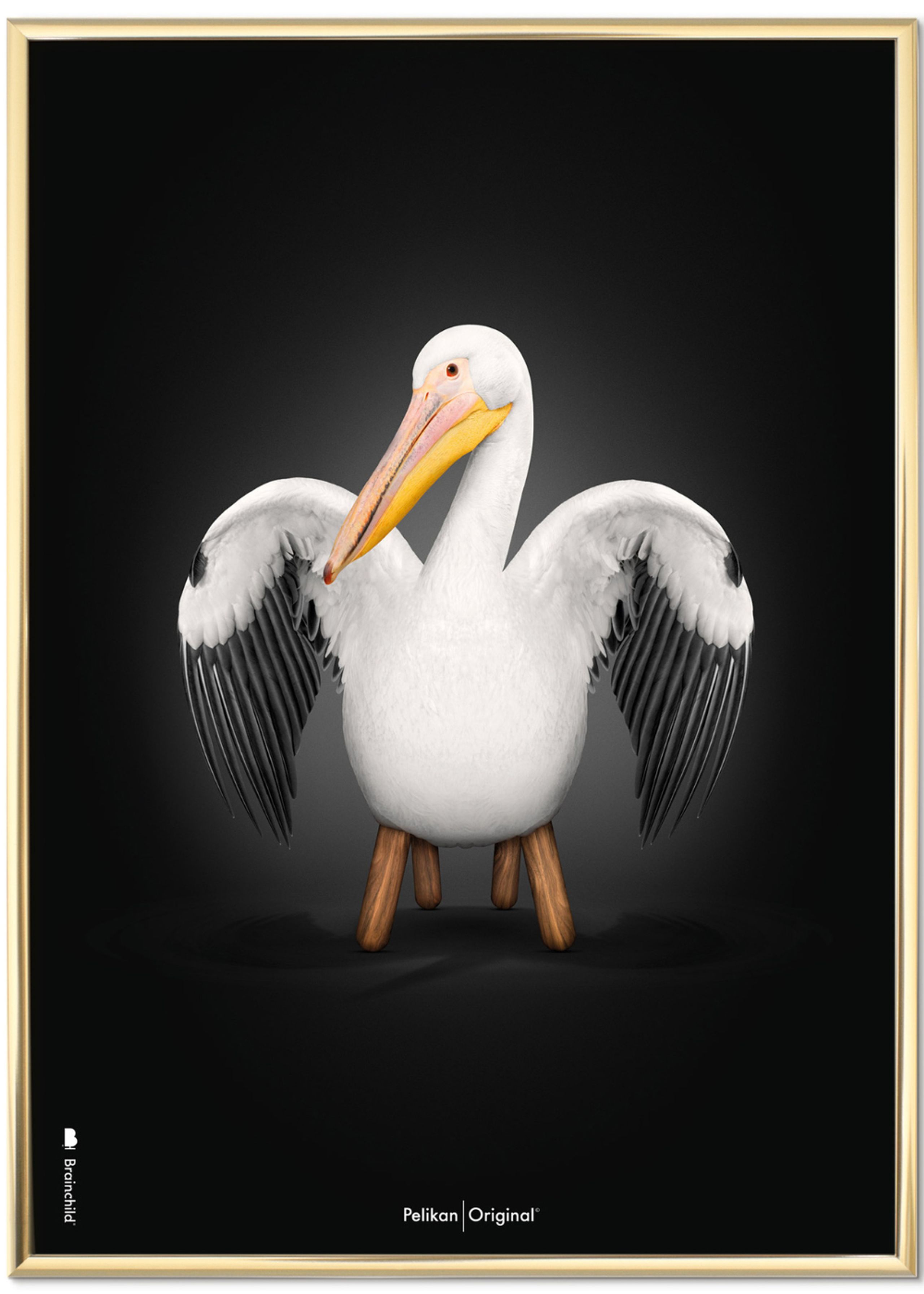 Brainchild - Poster - Classic Pelican Poster - Black - Brass