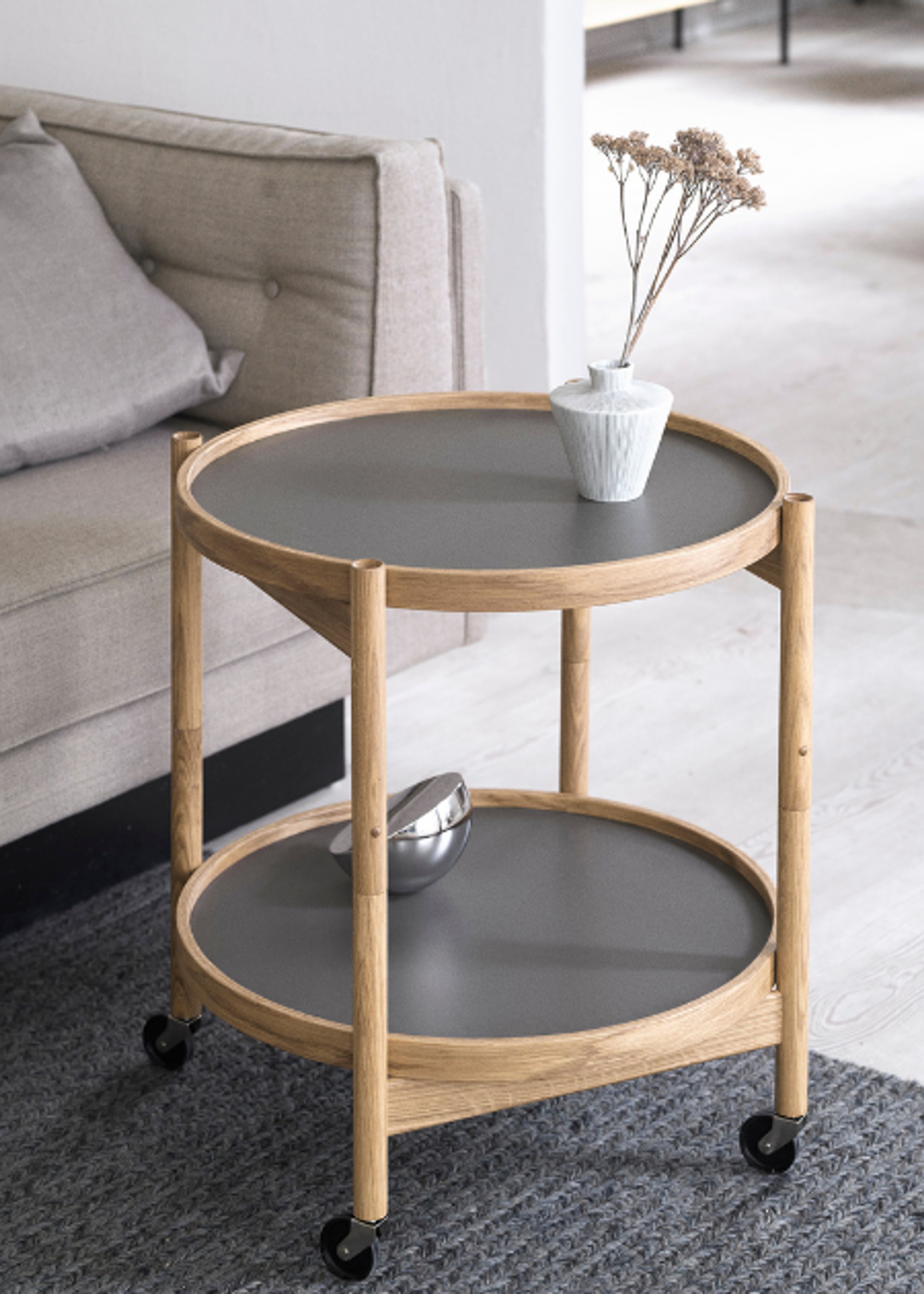 Brdr. Krüger - Bakke - Bakke - Eg Natur Ubehandlet model 60 - STONE (Lys Grå / Mørk Grå)