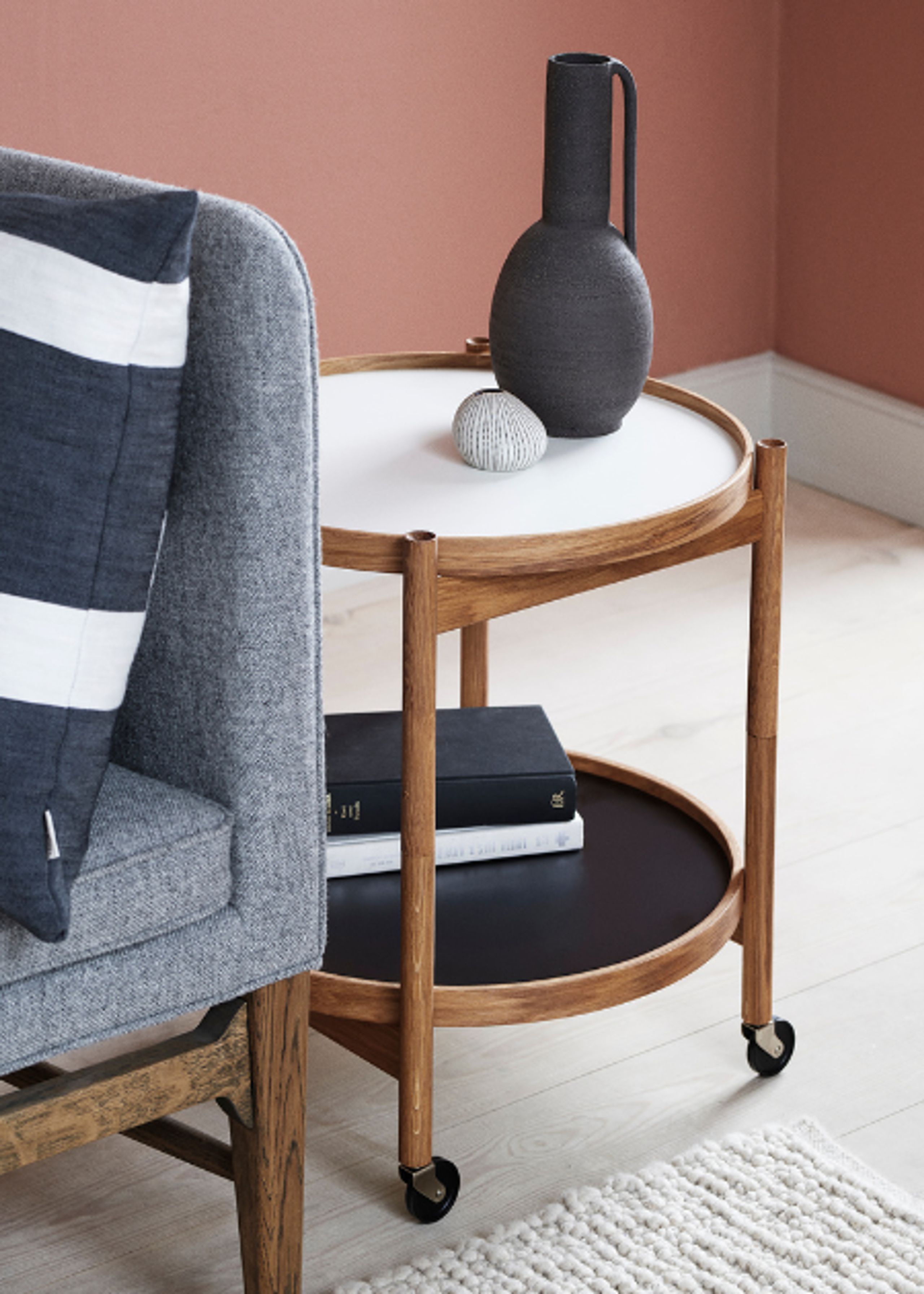 Brdr. Krüger - Tray - Bøg Natur Ubehandlet - BASE (Sort, hvid)