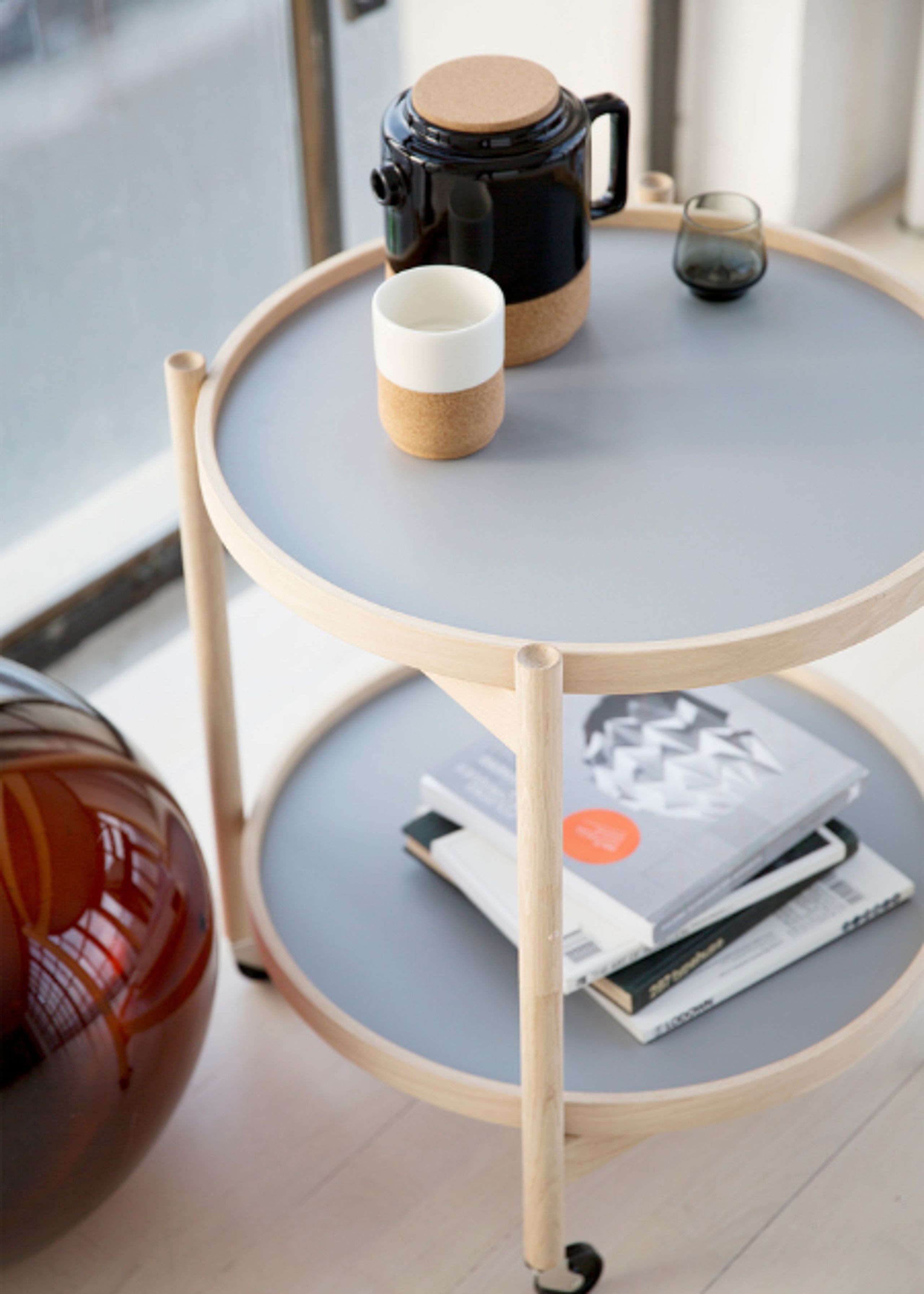 Brdr. Krüger - Bandeja - Eg Olieret - STONE (Lys Grå / Mørk Grå)