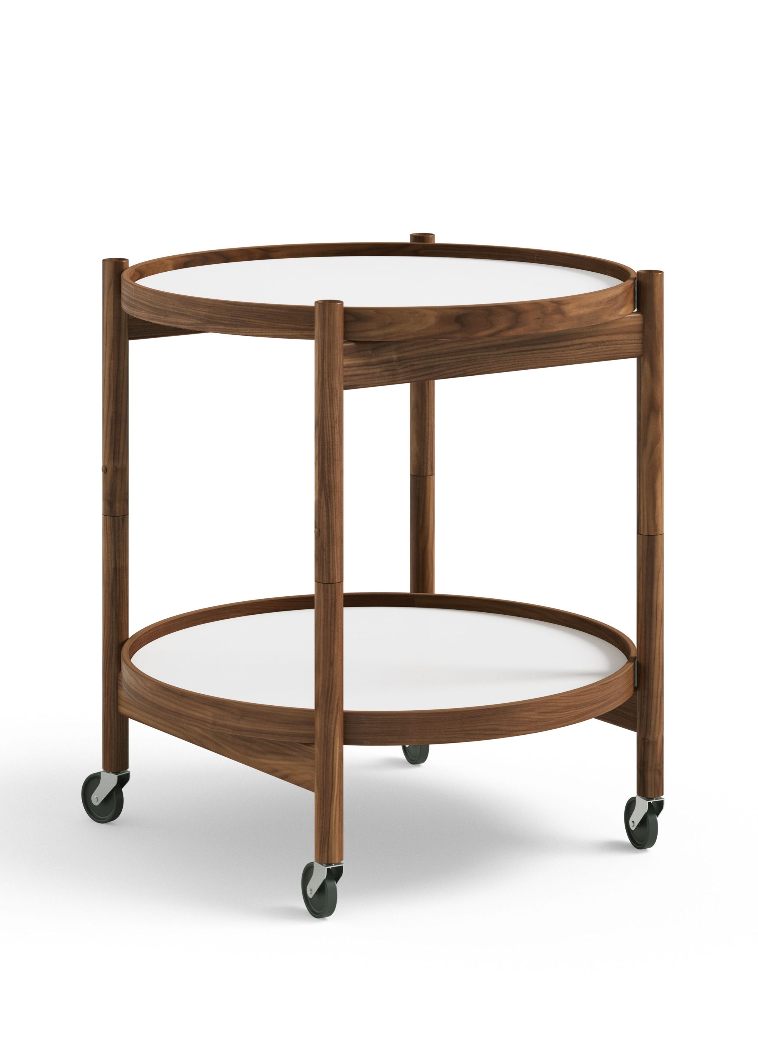 Brdr. Krüger - Junta - Bølling Tray Table 50 / Oiled Walnut - BASE - White/Black
