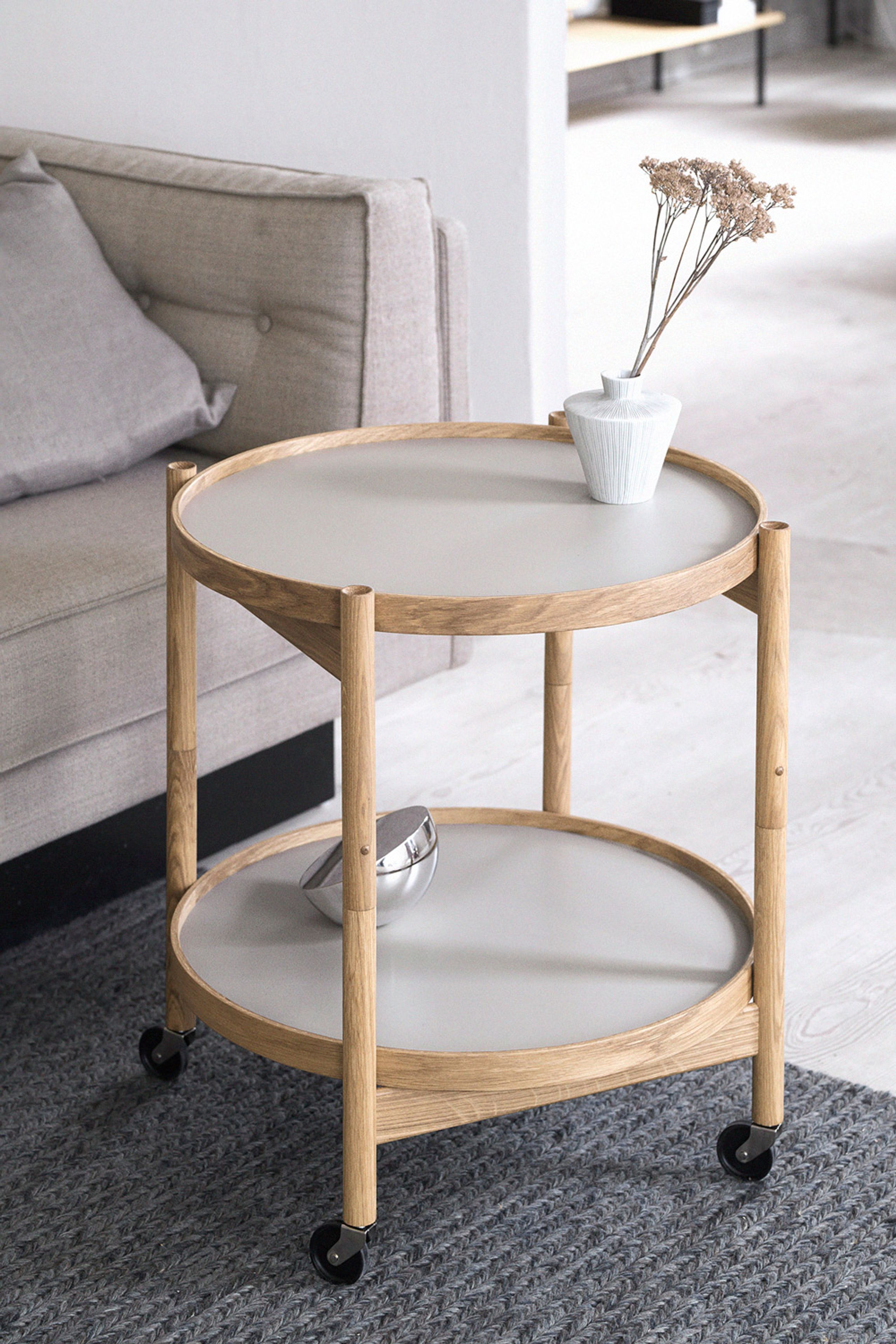 Brdr. Krüger - Junta - Bølling Tray Table 50 / Oiled Walnut - BASE - White/Black