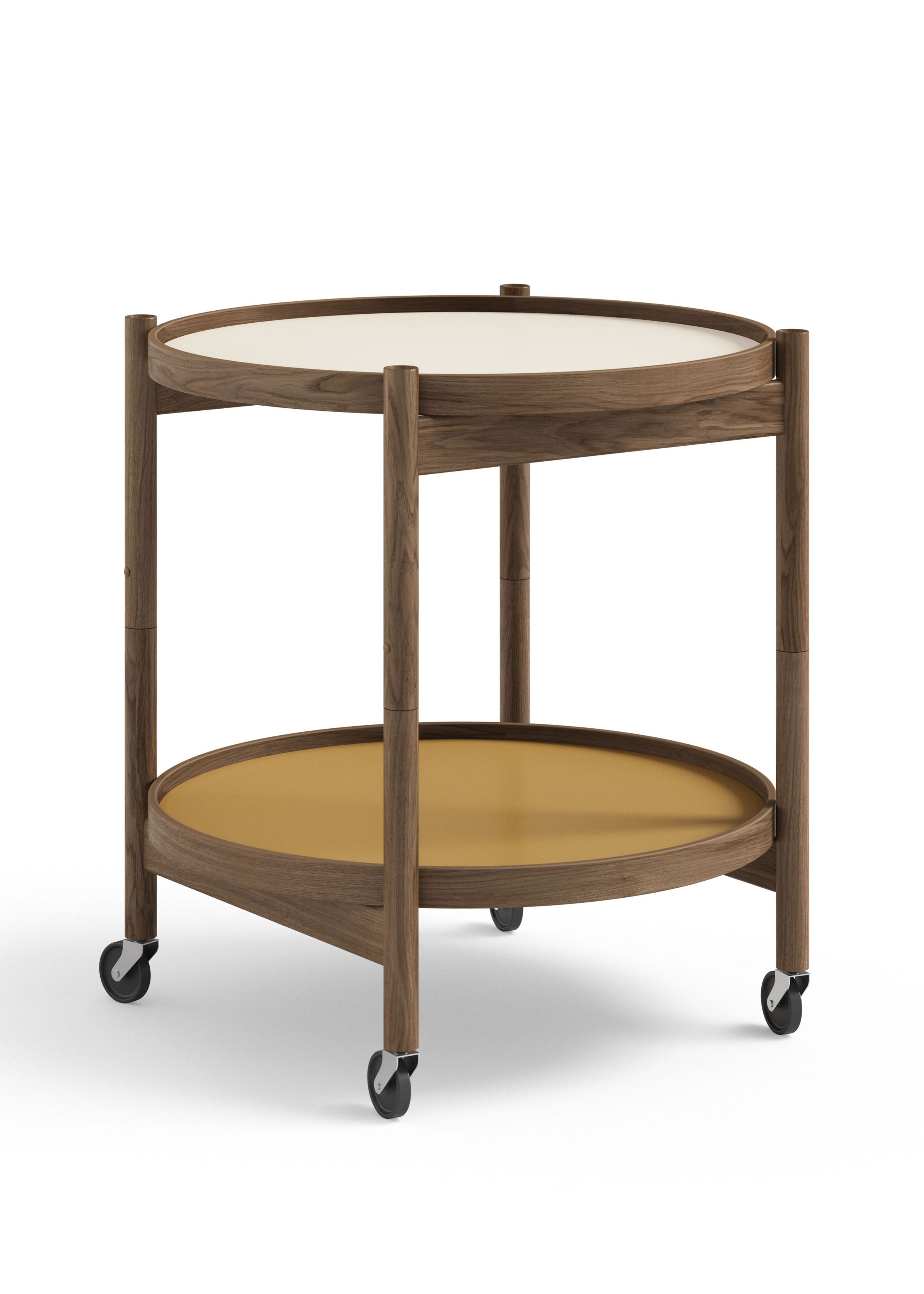 Brdr. Krüger - Junta - Bølling Tray Table 50 / Fumed Oak - SUNNY - Yellow/Cream